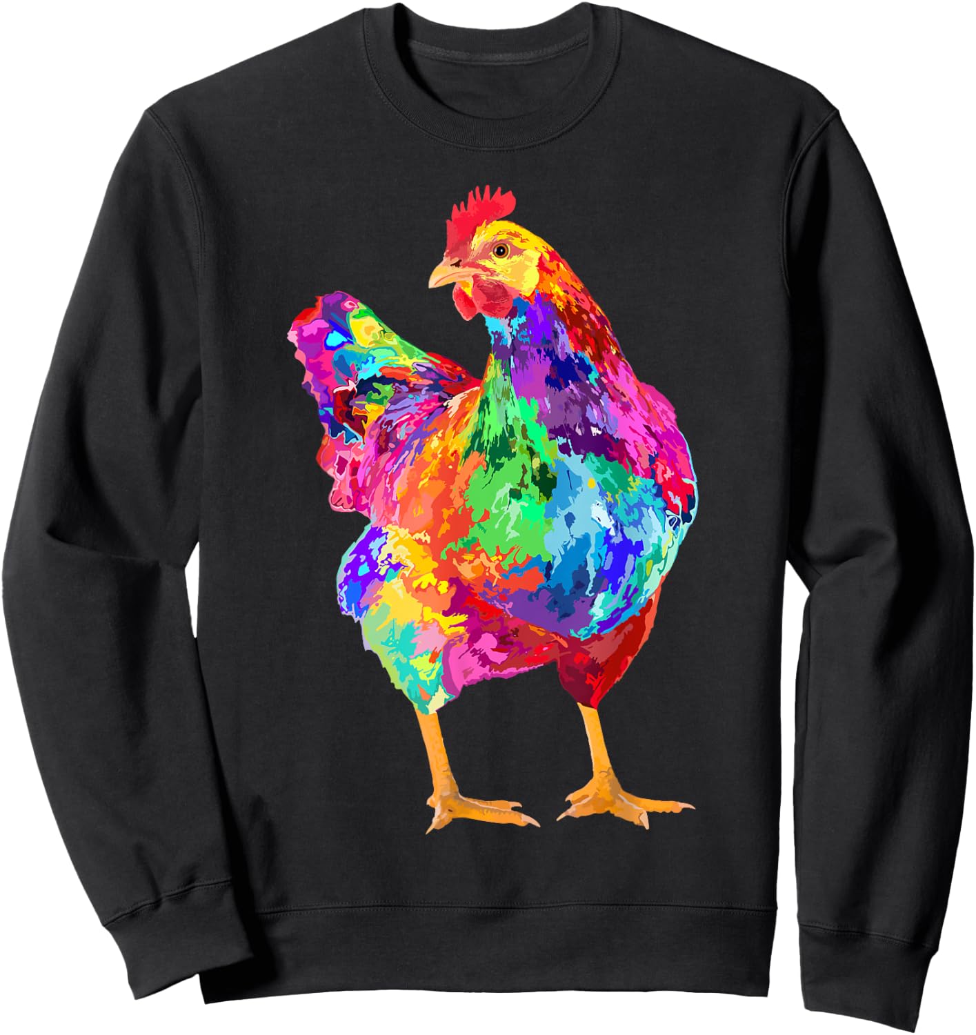 Chicken Lover Gifts Chicken Colorful Cool Hen Sweatshirt - Sweatshirt | Black