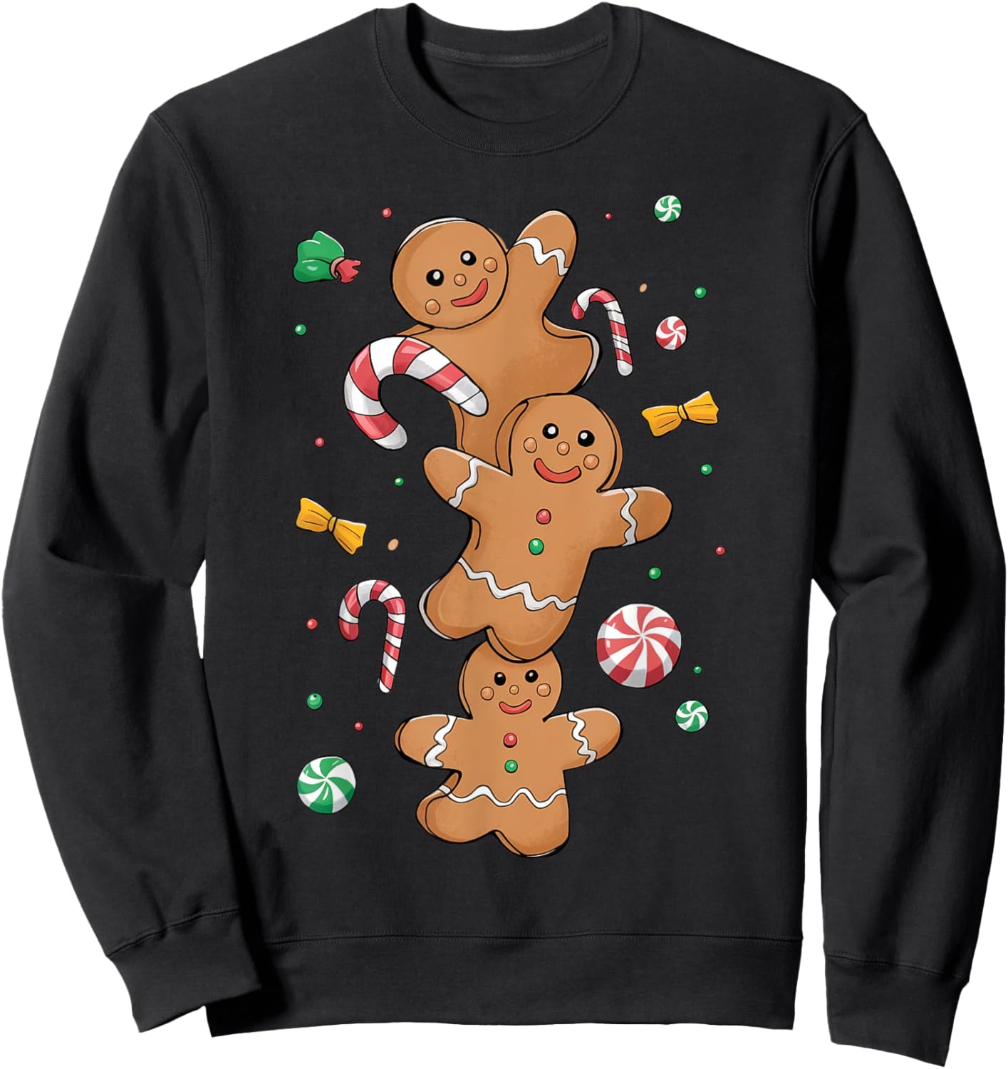 Xmas Christmas Gingerbread Sweatshirt - Sweatshirt | Black