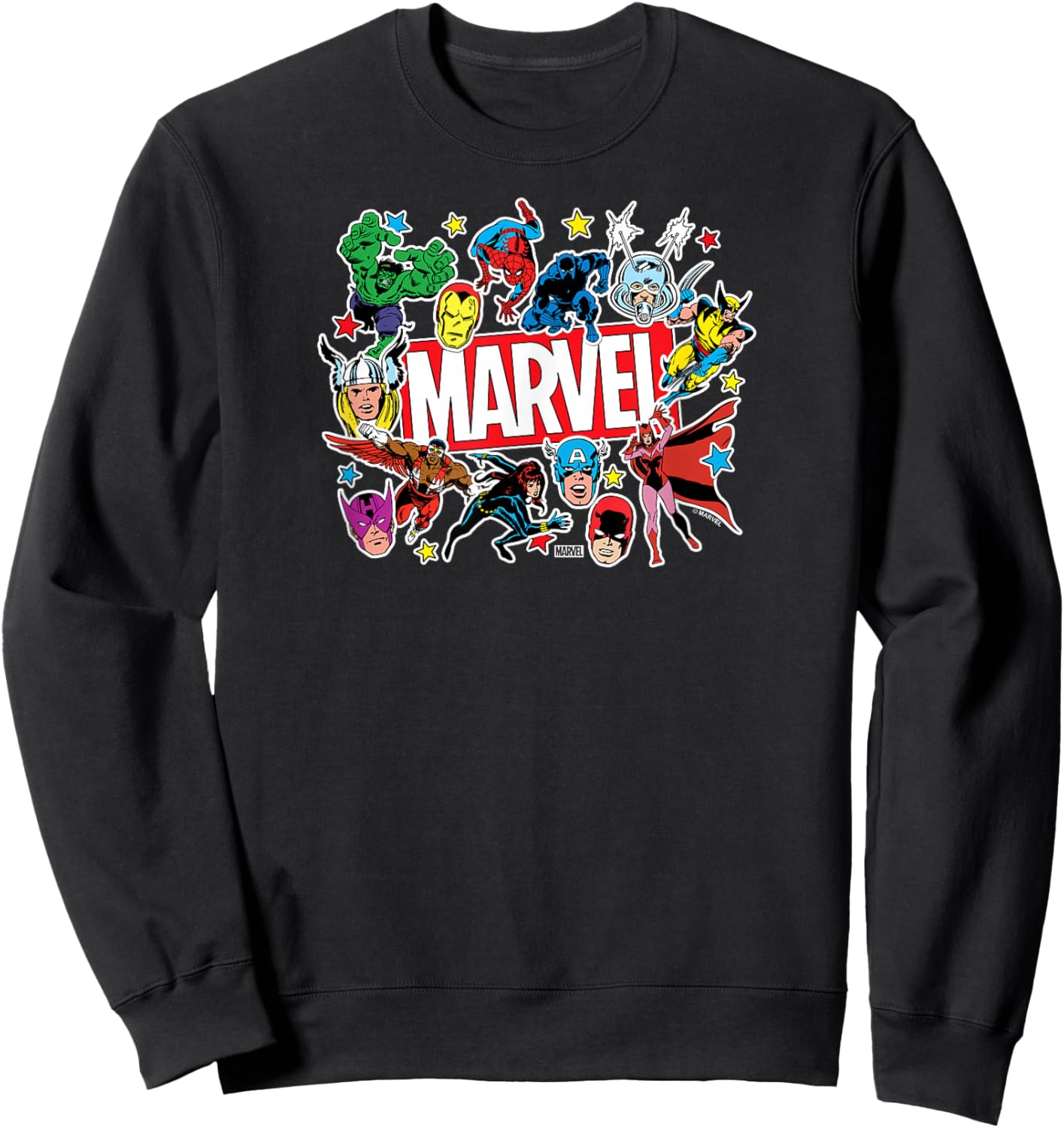 Marvel - Sticker Collage Sweatshirt - Sweatshirt | Black