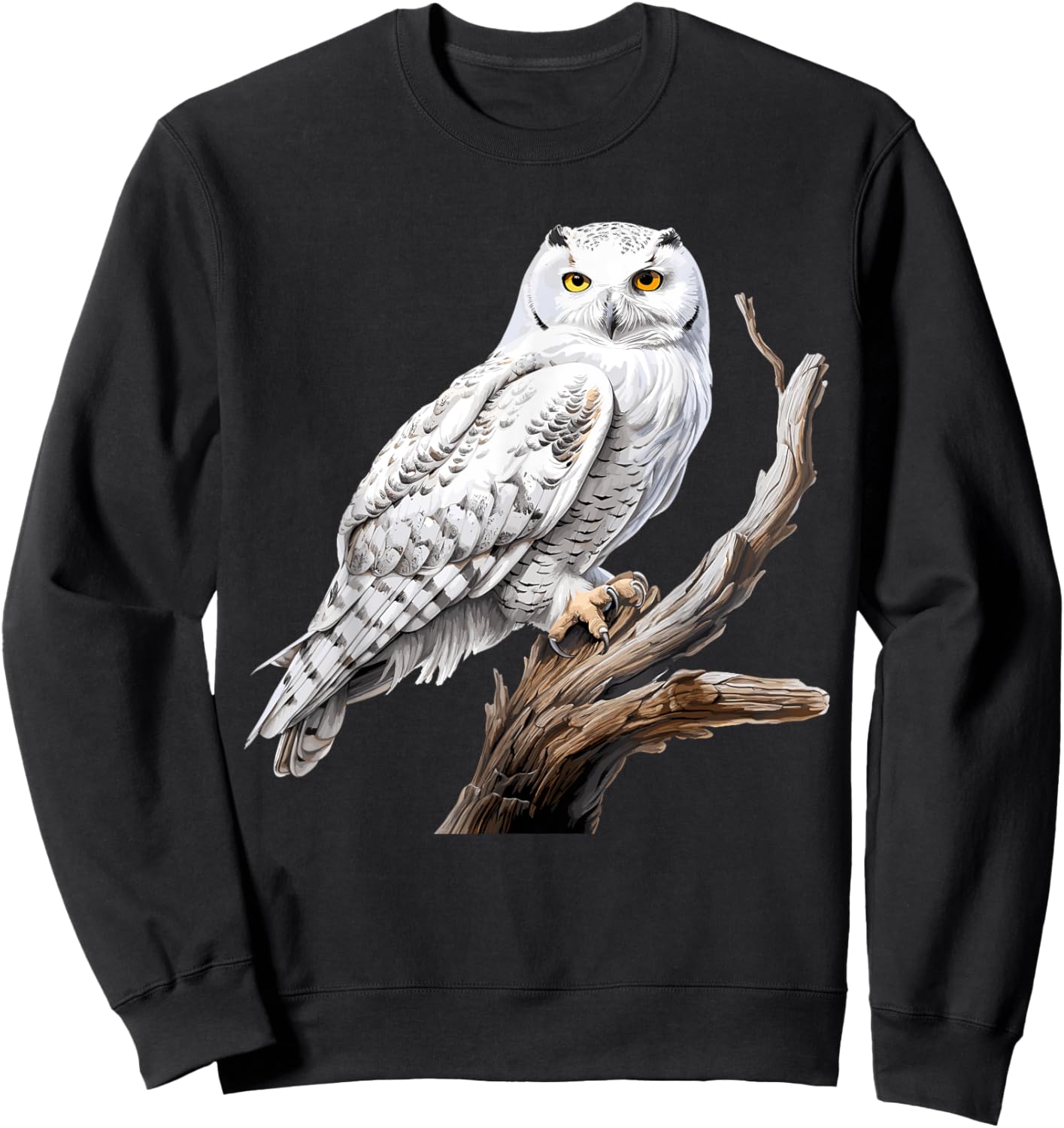 Snowy Owl, Ornithology Snowy Owl Sweatshirt - Sweatshirt | Black