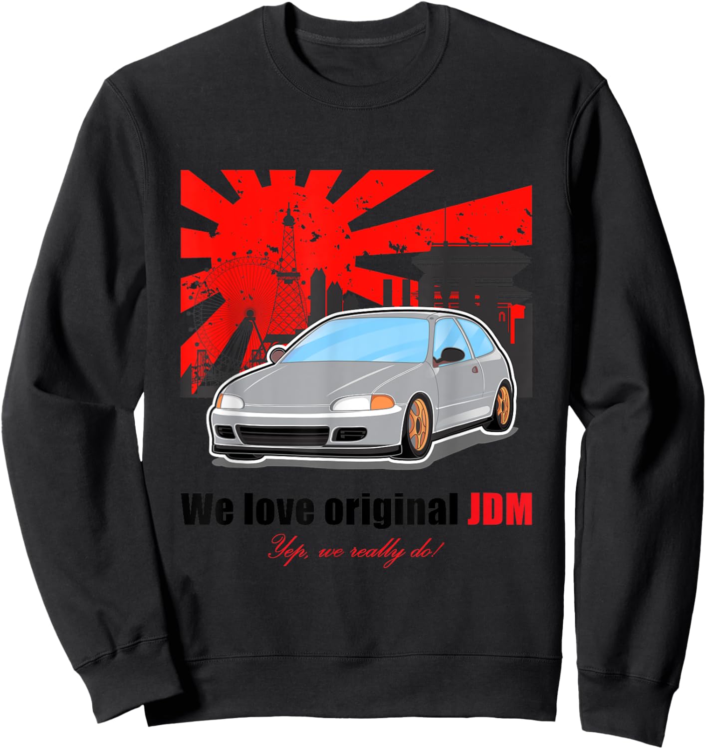 Jdm Japan Car Sweatshirt - Sweatshirt | Black