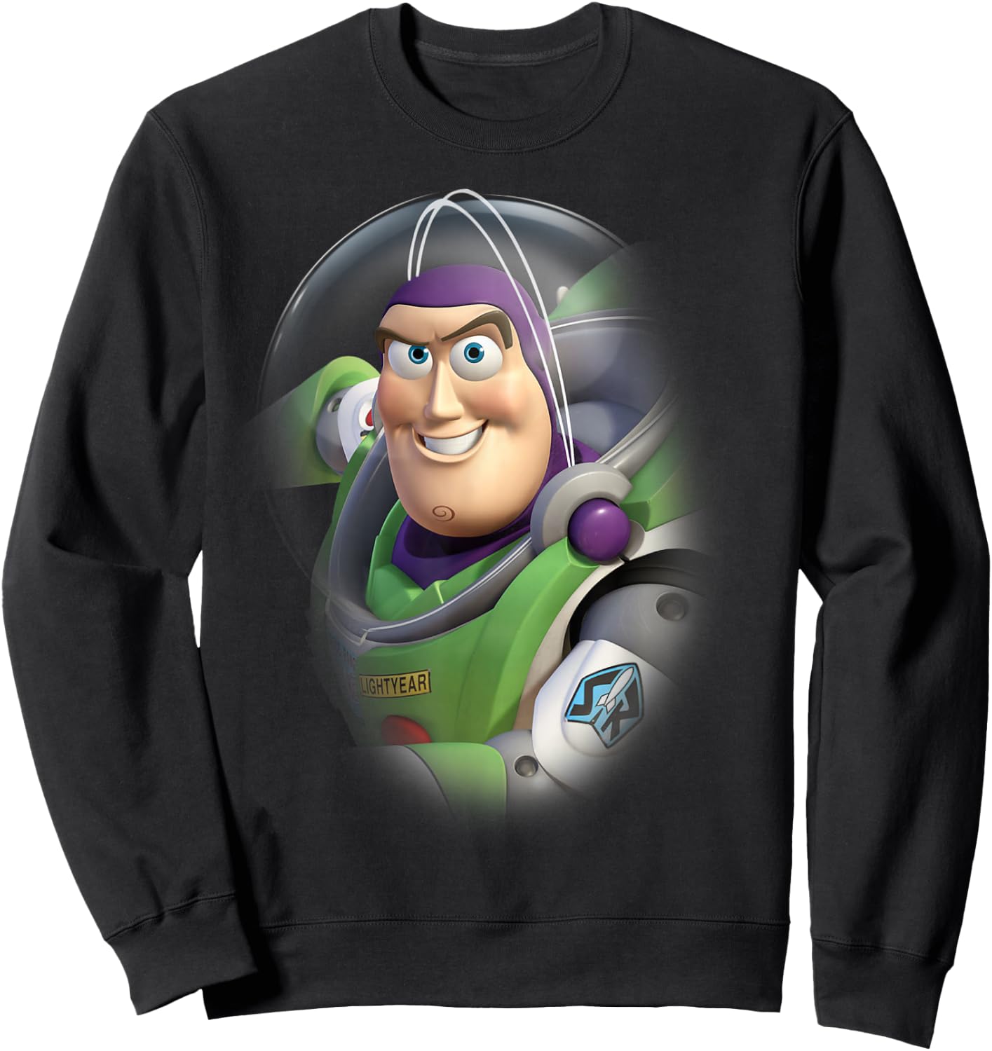 Disney Pixar Toy Story Buzz Lightyear Grin Graphic Sweatshirt - Sweatshirt | Black