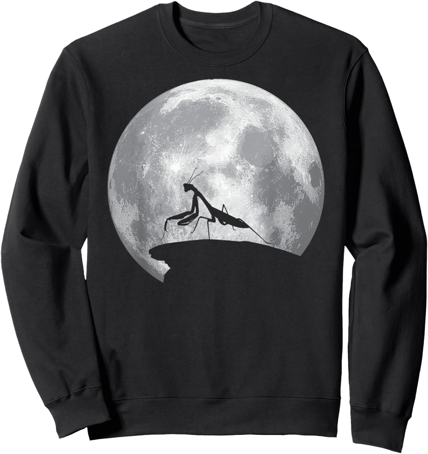 PRAYING MANTIS And Moon Vintage Halloween Costume Sweatshirt - Sweatshirt | Black