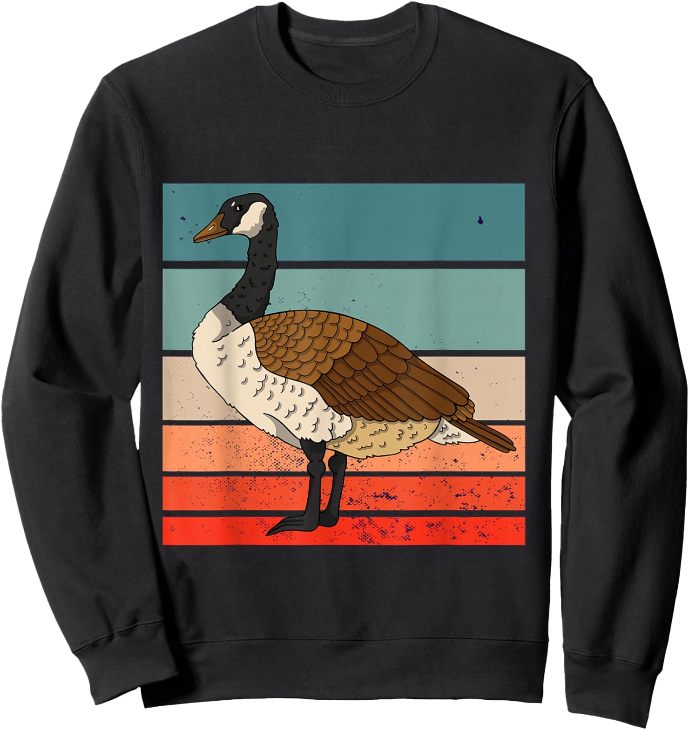 Funny Canadian Goose Honk Funny Cute Goose Sweatshirt - Sweatshirt | Black