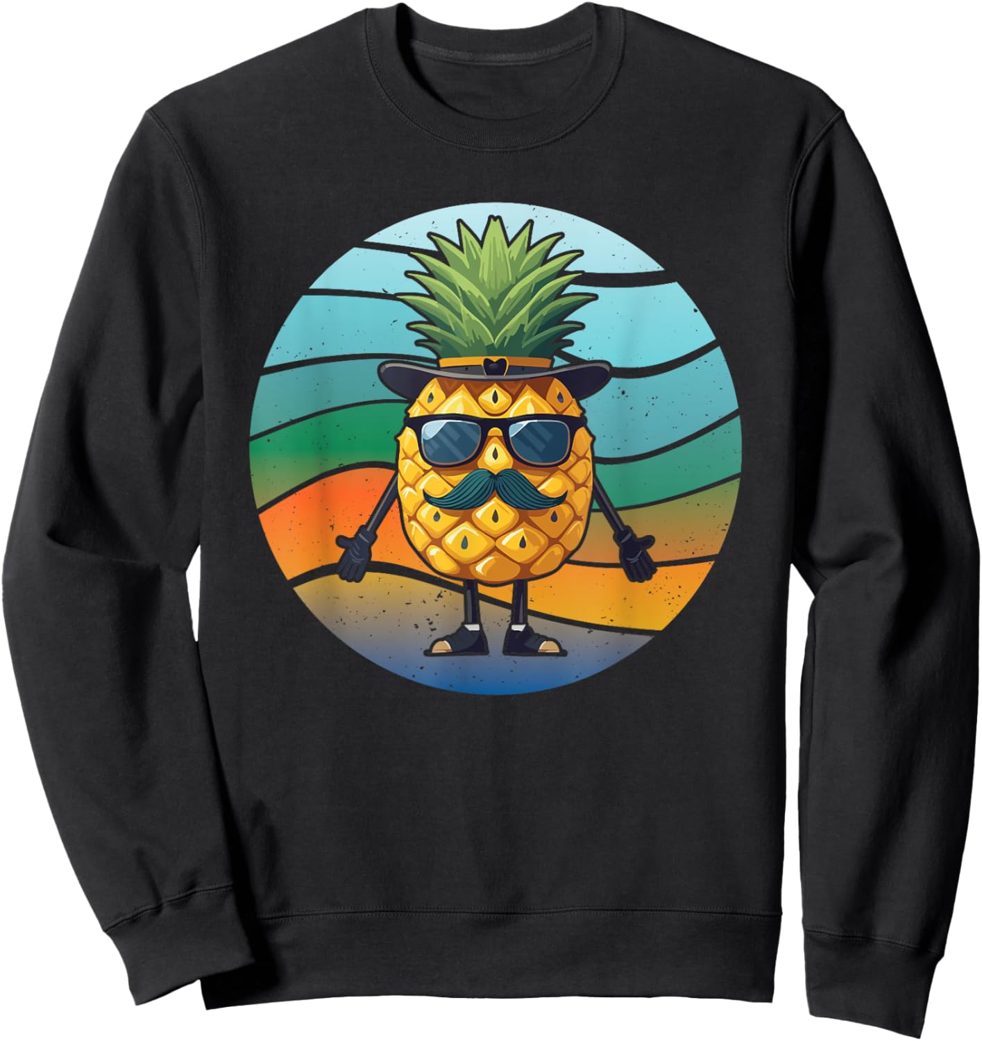 Pineapple Novelty Women Kids Pineapple Fruit Lover Sweatshirt - Sweatshirt | Black