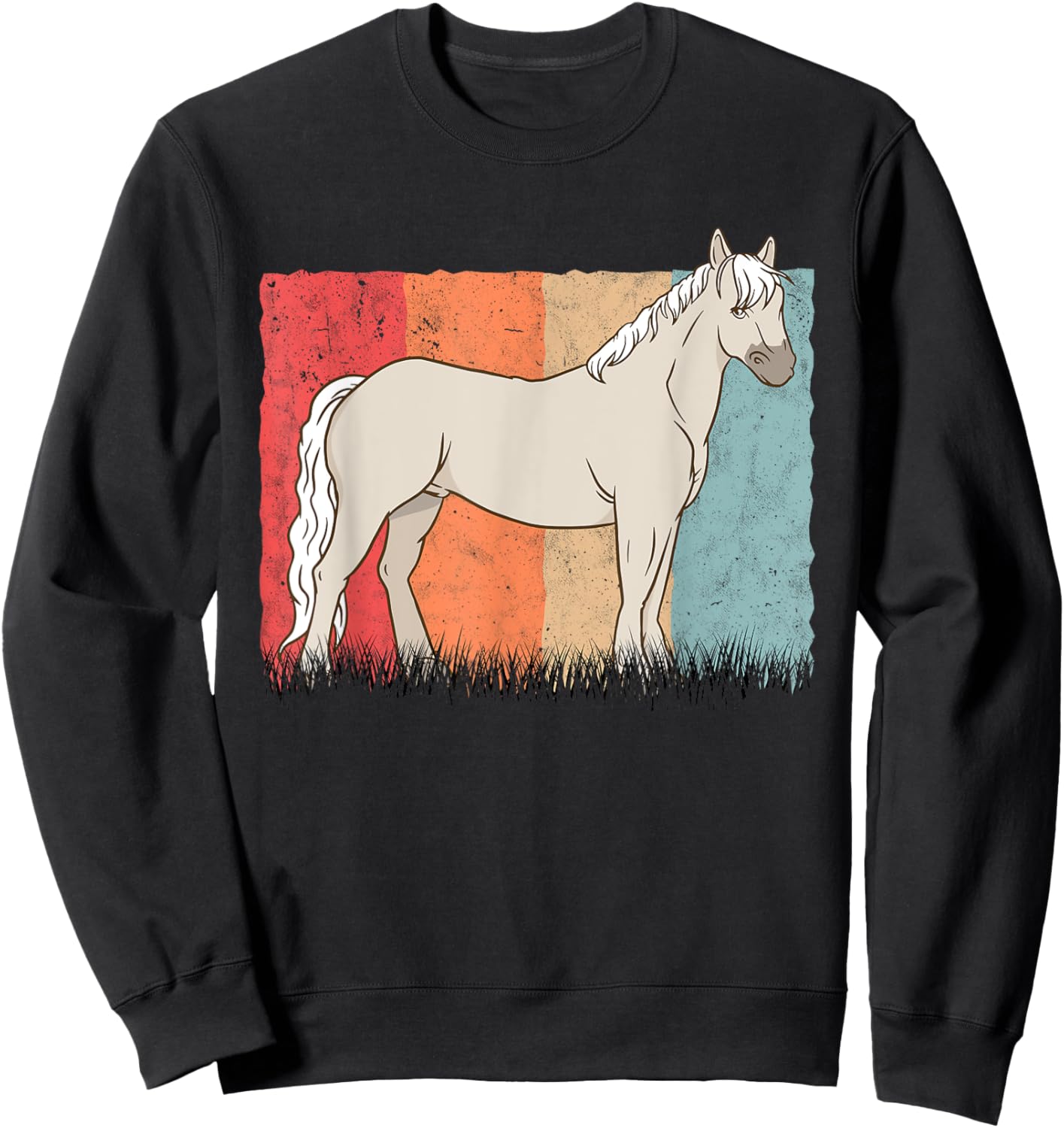 Welsh Pony Retro Welsh Horse Vintage Sweatshirt - Sweatshirt | Black