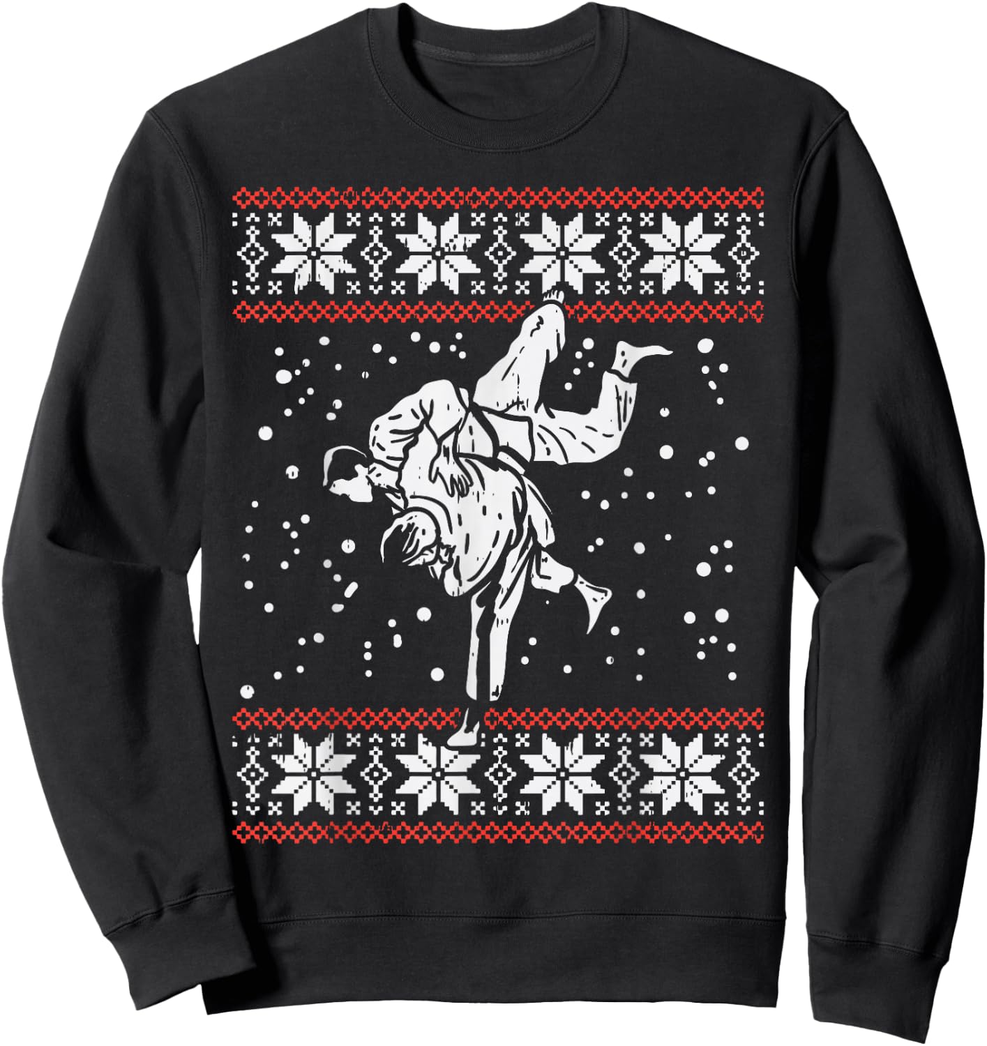 Brazilian Jiu Jitsu Judo Throw Christmas Martial Arts Gift Sweatshirt - Sweatshirt | Black