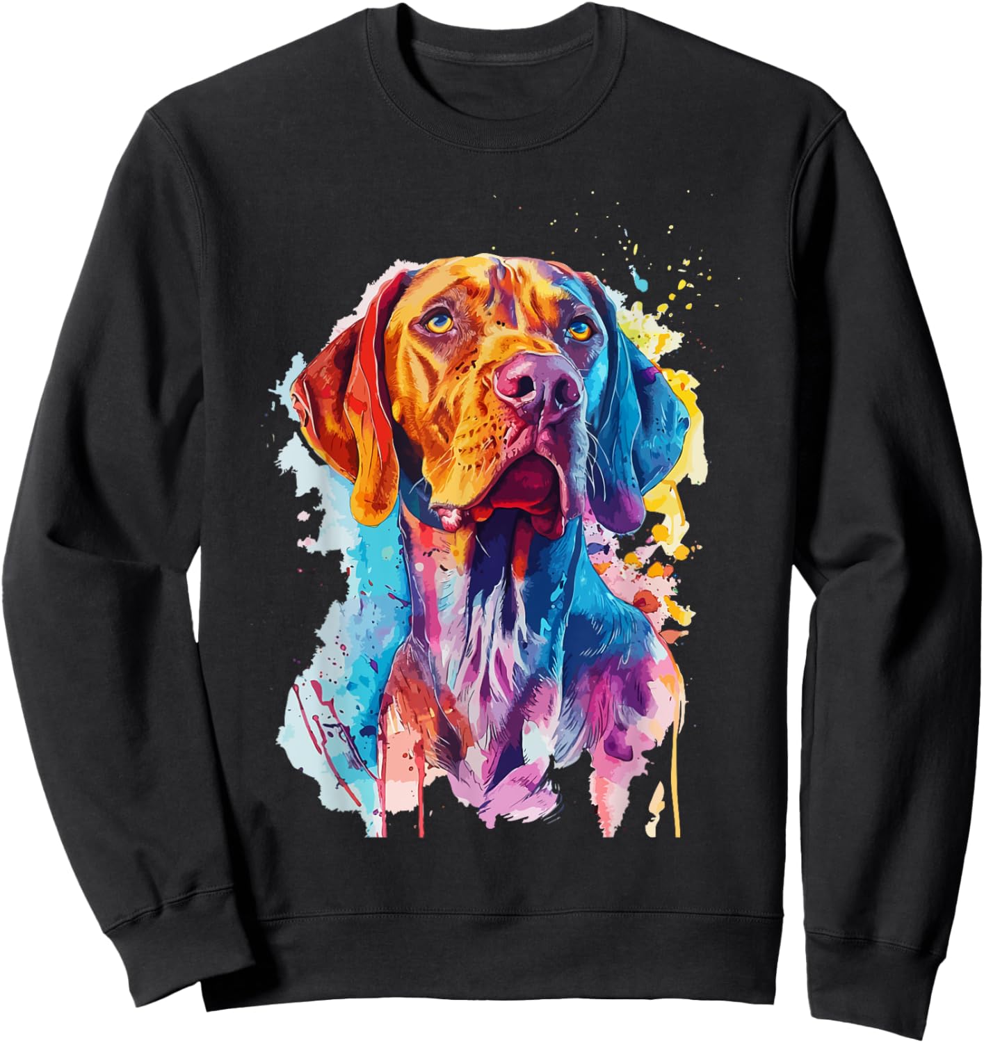 Vizsla Lovers Pop Art Design Vizsla Dog Women Kids Sweatshirt - Sweatshirt | Black
