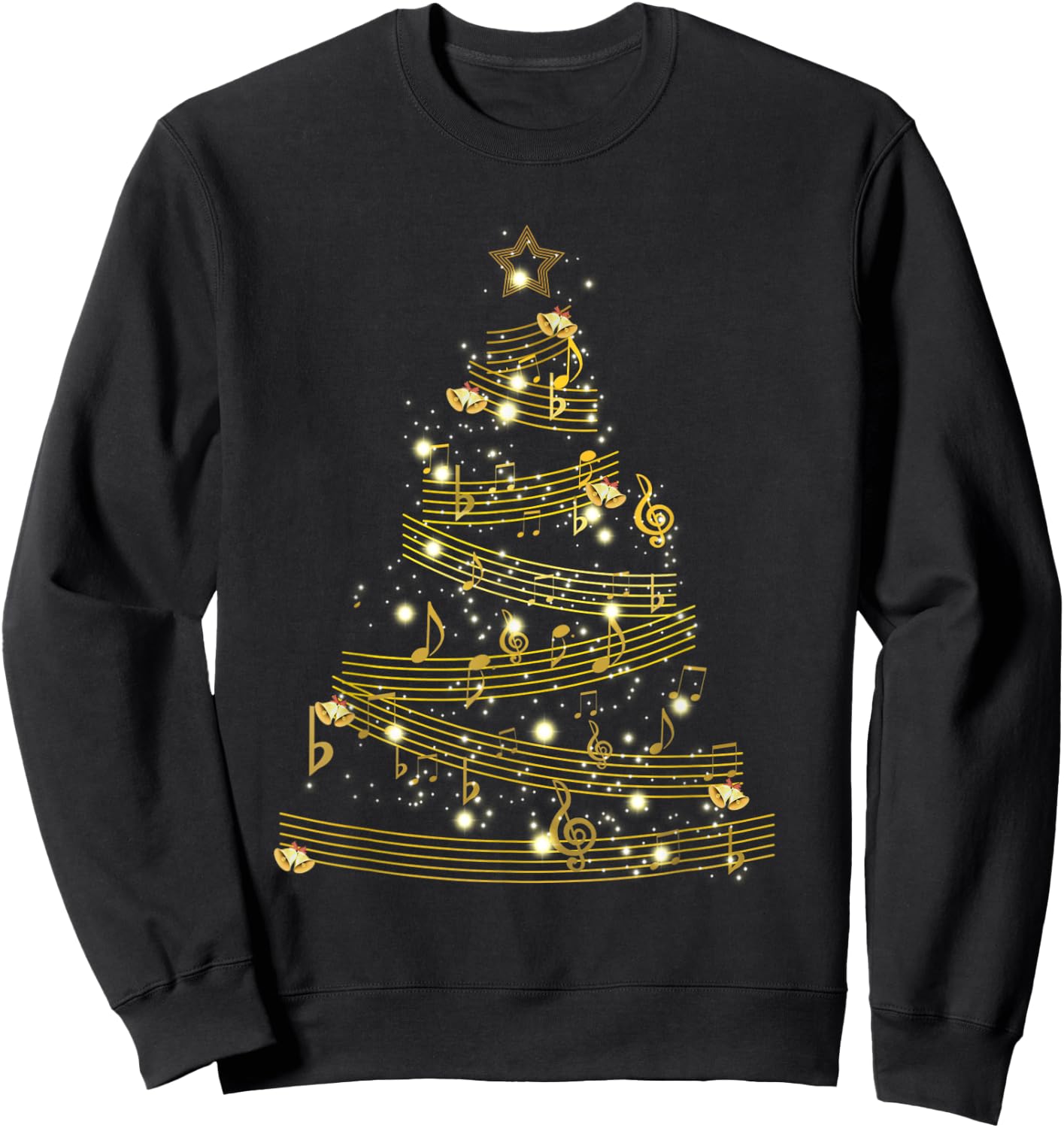 Handbell Christmas Tree! Hand Bell Choir Ringers Holiday Sweatshirt - Sweatshirt | Black