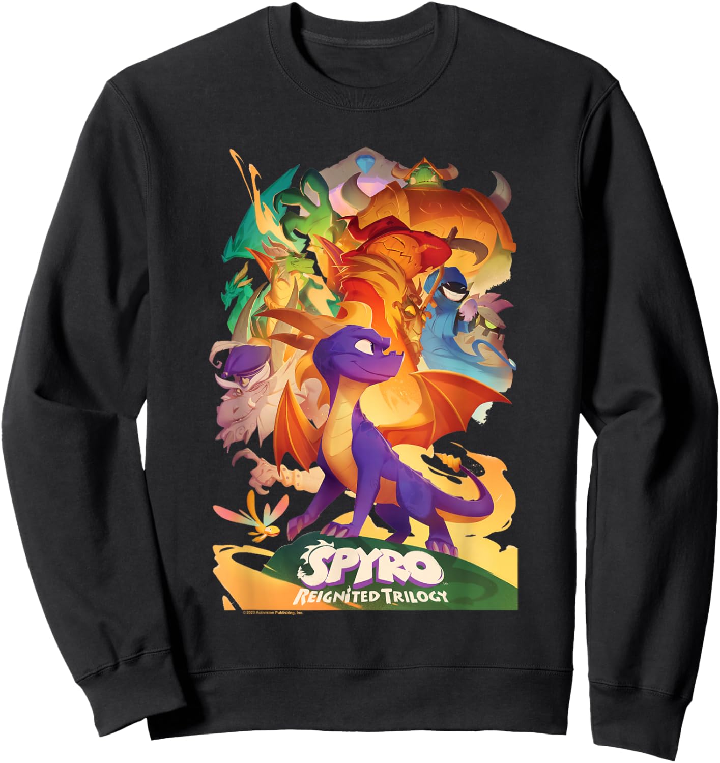 Spyro Reignited Trilogy Mighty Dragon Warrior Game Poster Sweatshirt - Sweatshirt | Black