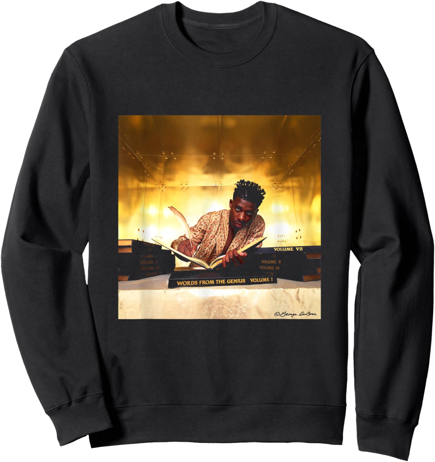 GZA Album Art Words From The Genius By George DuBose Sweatshirt - Sweatshirt | Black