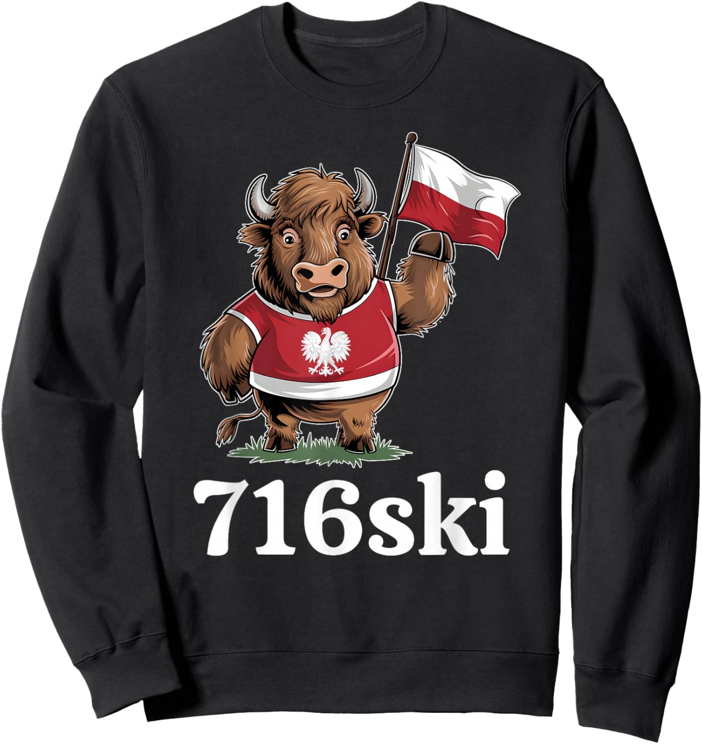 716ski Dyngus Day 2025 in Buffalo, New York Polish American Sweatshirt - Sweatshirt | Black