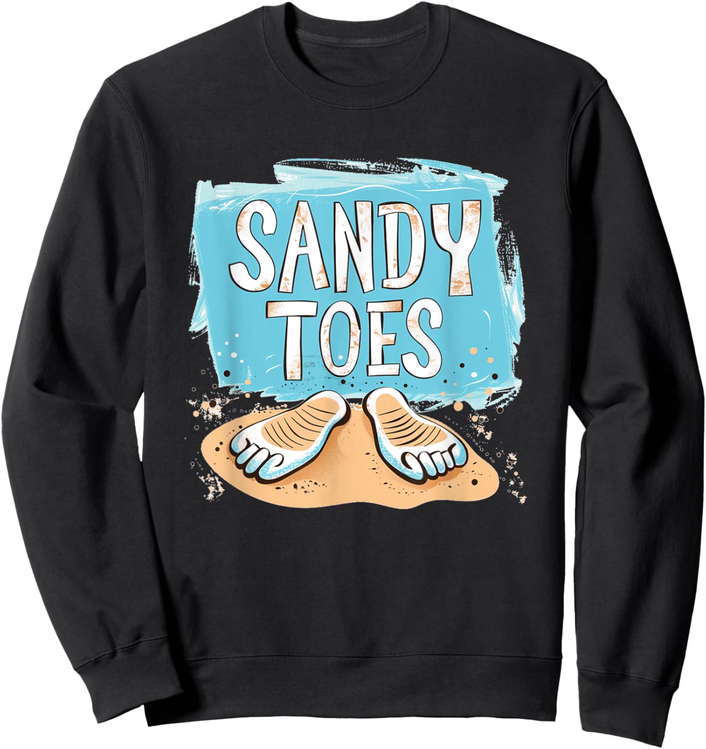 Pretty sandy Toes in Summer for Vacation Lovers Sweatshirt - Sweatshirt | Black