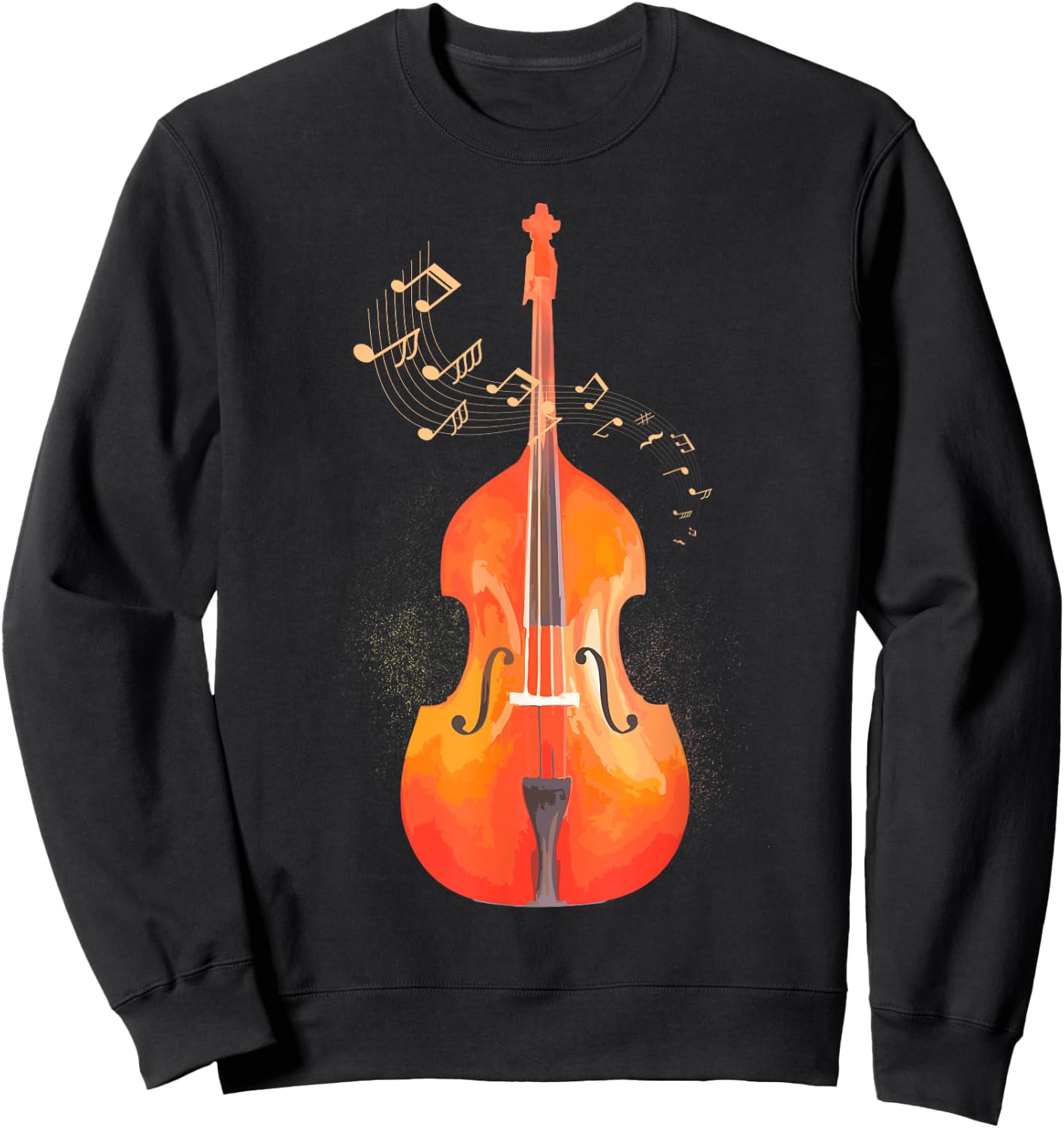 Double Bass Art Classical Music Jazz Upright Gift Sweatshirt - Sweatshirt | Black