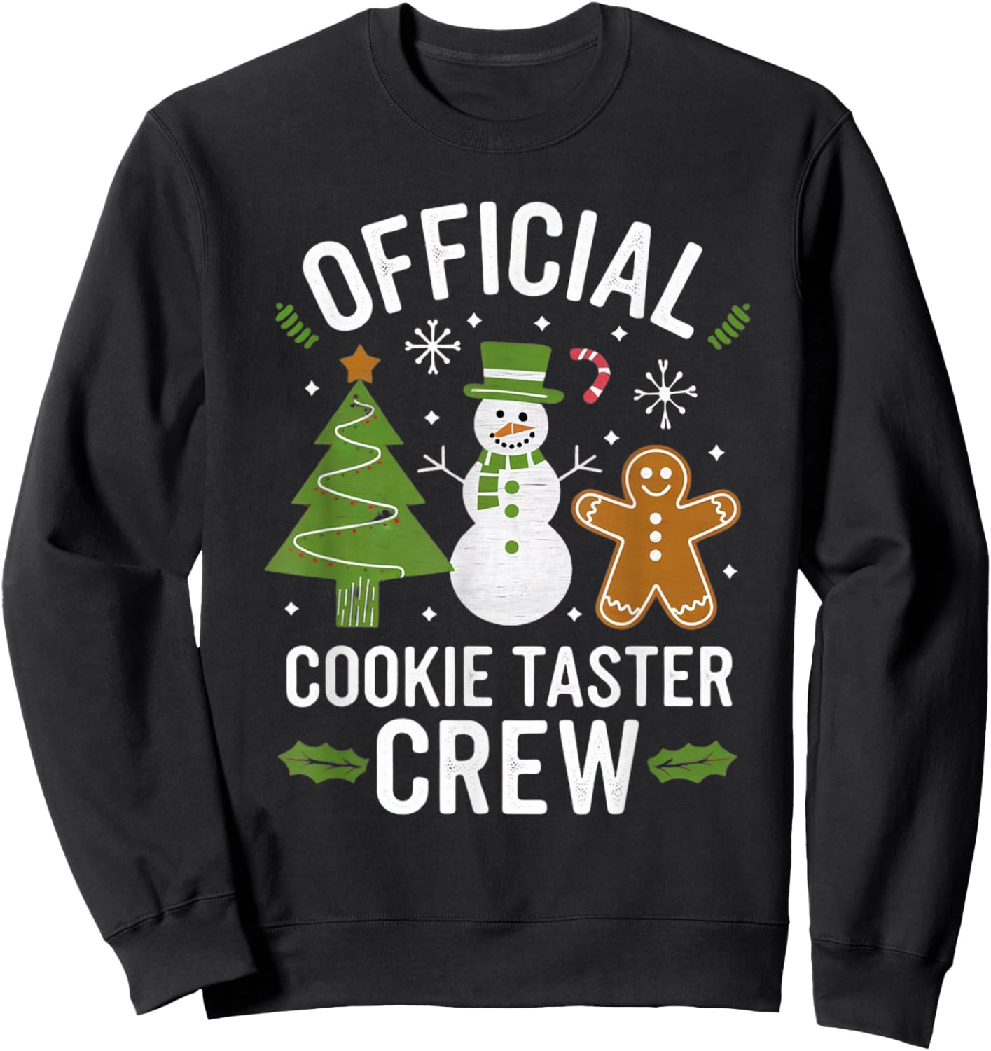 Official Christmas Cookie Tester Taster Baking Crew Toddler Sweatshirt - Sweatshirt | Black