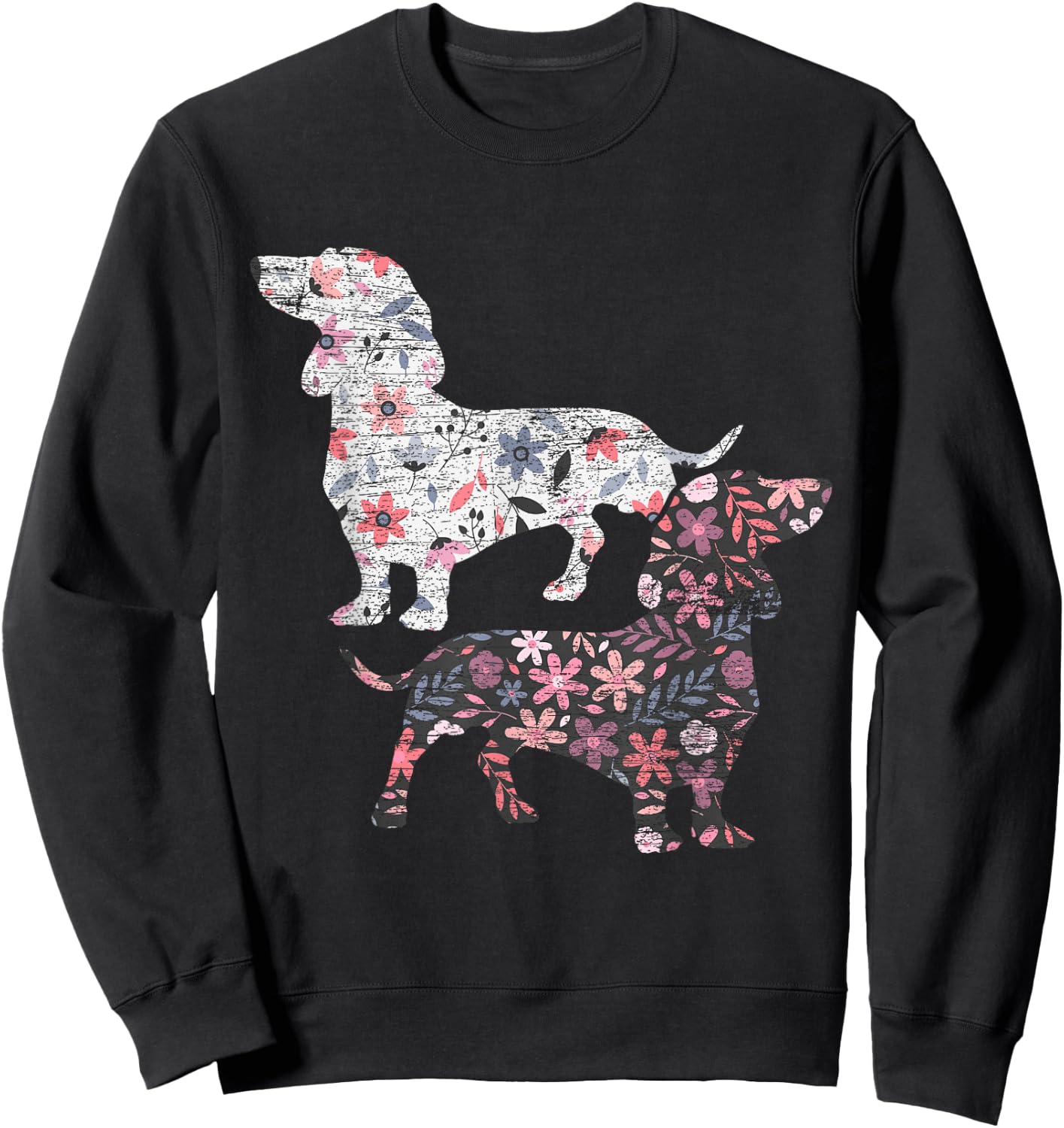 Vintage Dachshund Sweatshirt - Sweatshirt | Black