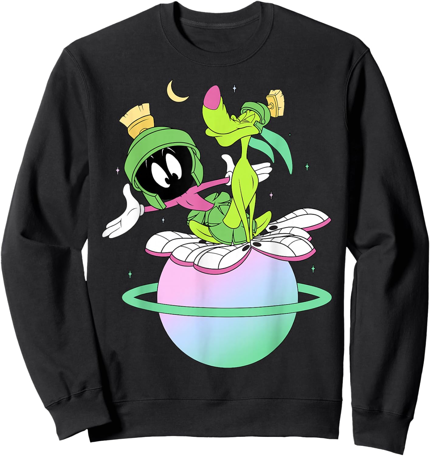Looney Tunes Marvin The Martian & K-9 Planet Sweatshirt - Sweatshirt | Black