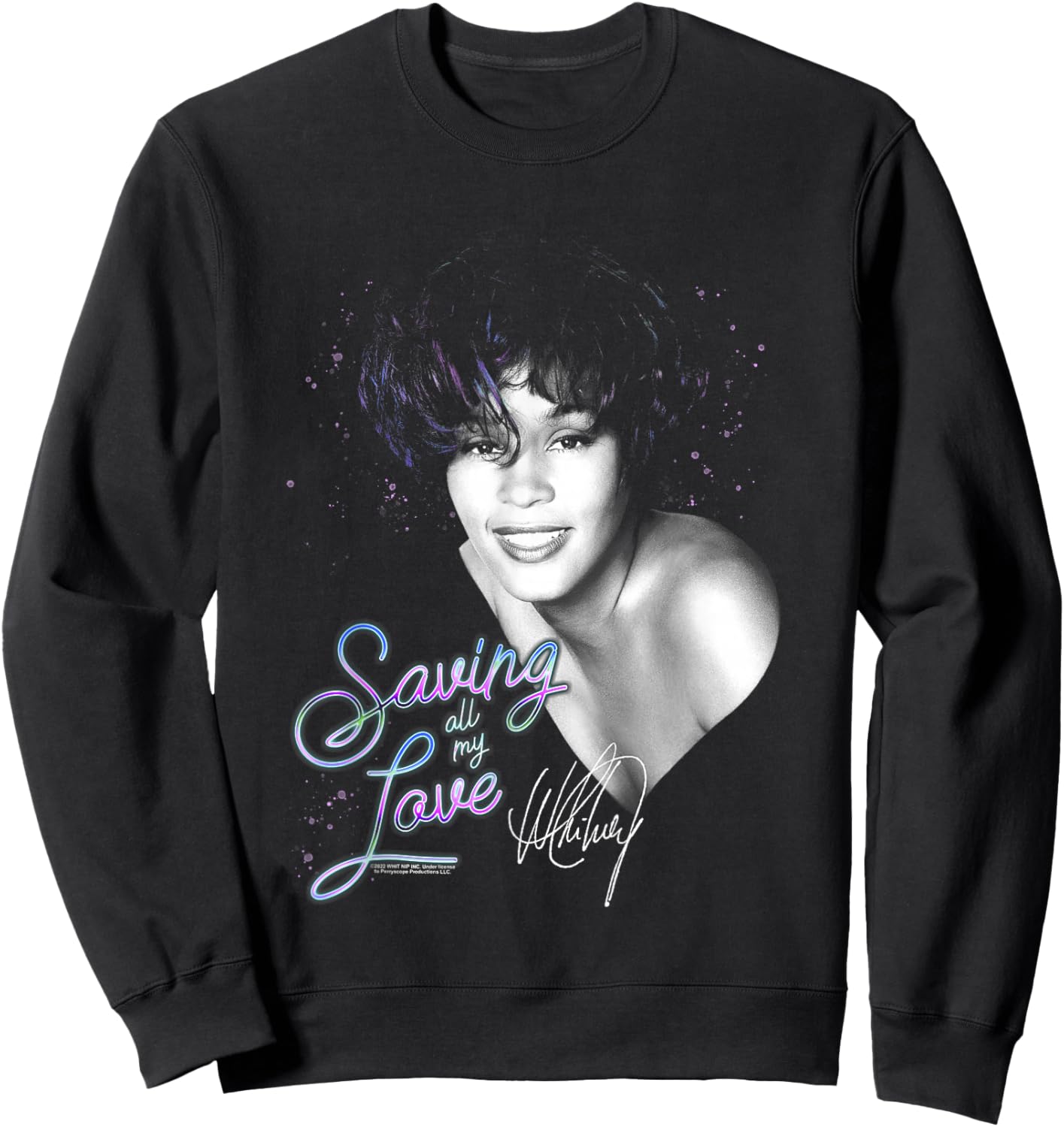 Whitney Houston Saving All My Love Sweatshirt - Sweatshirt | Black