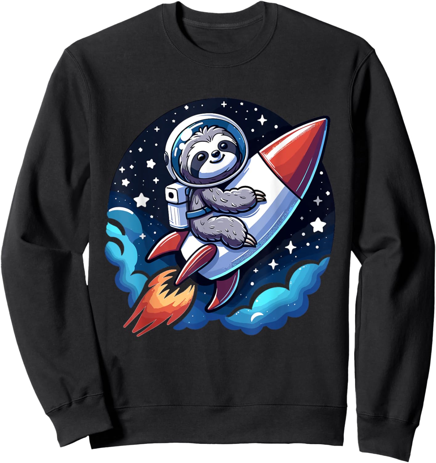 Rocket sloth boy Astonaut Sweatshirt - Sweatshirt | Black
