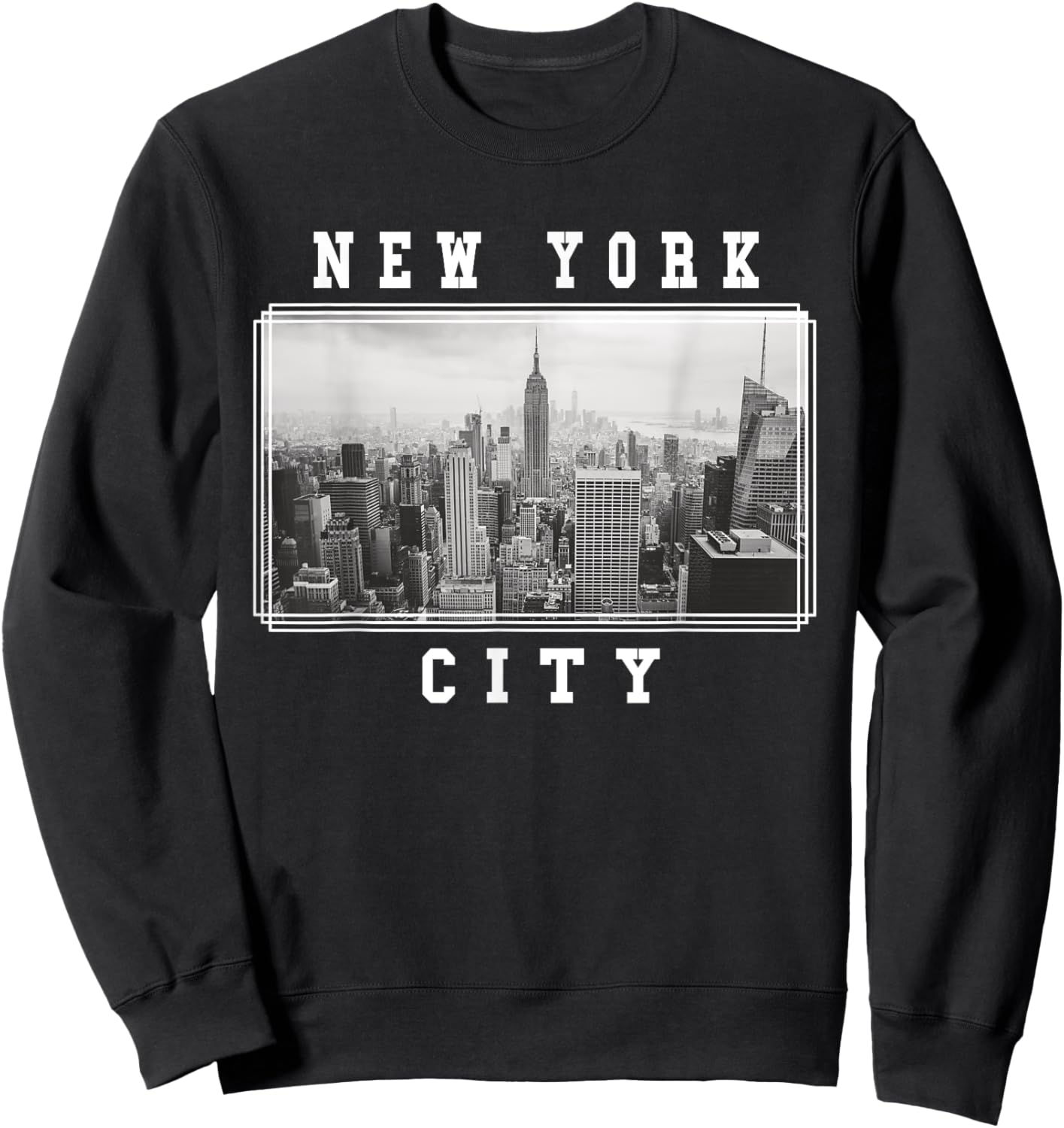 New York City Photograph Skyline New York Souvenir Sweatshirt - Sweatshirt | Black