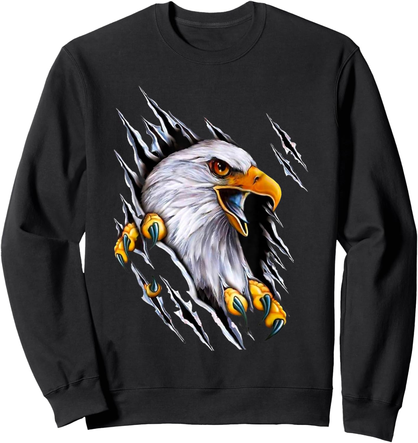 American Bald Eagle With Claws Sweatshirt - Sweatshirt | Black