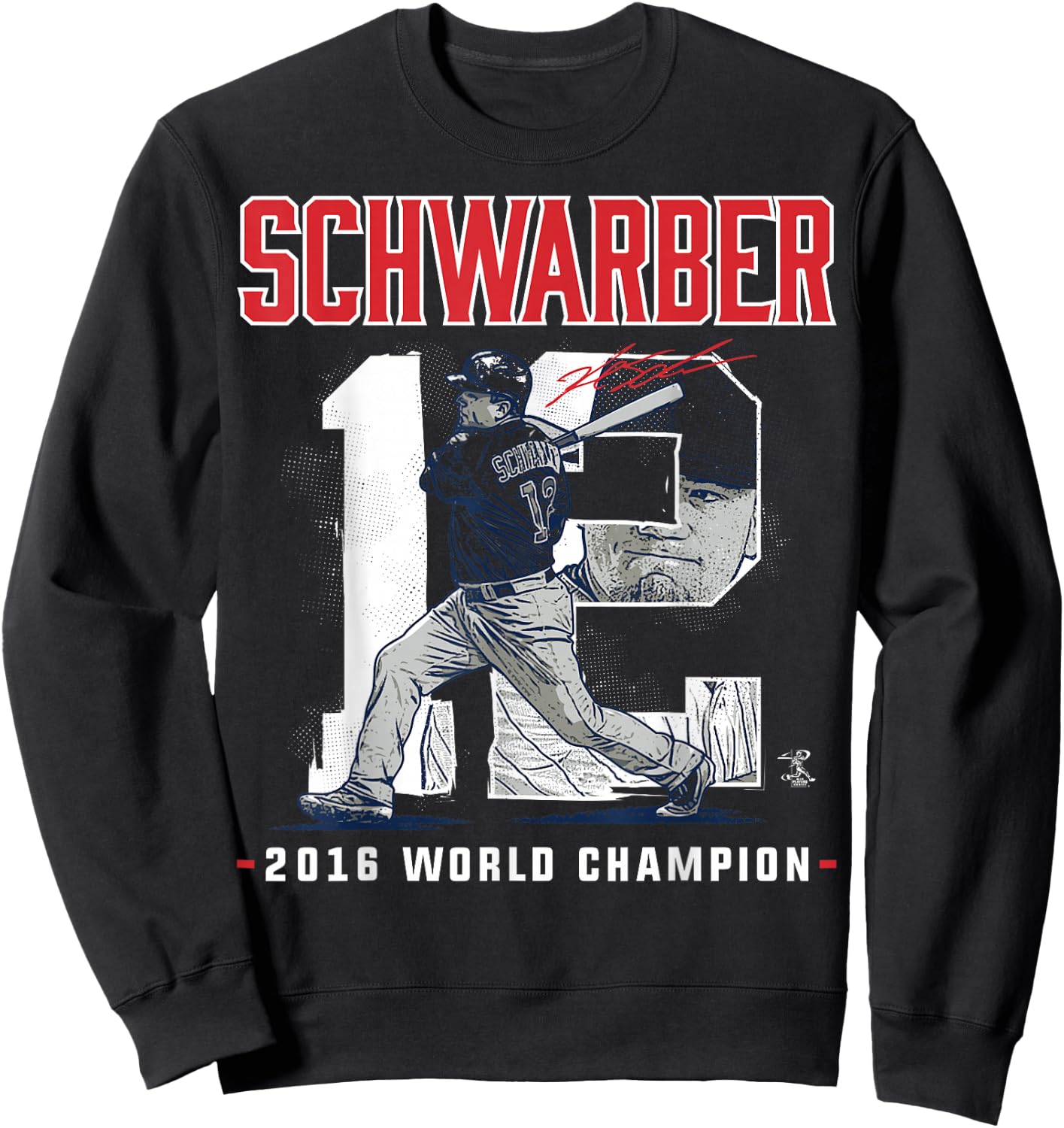 Kyle Schwarber Player Number 2016 World Champion Sweatshirt - Sweatshirt | Black