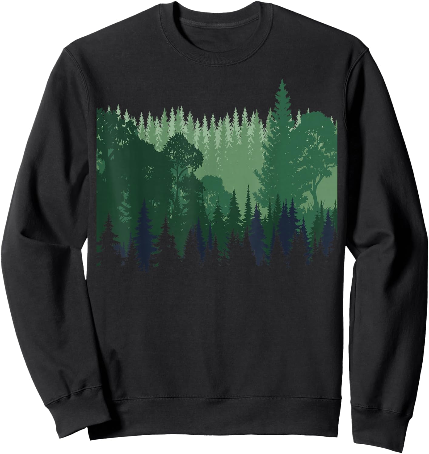 Nature Trees and Forest Sweatshirt - Sweatshirt | Black