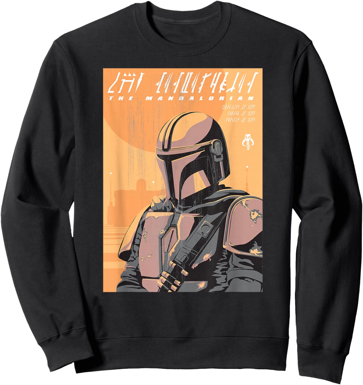 Star Wars The Mandalorian Vintage Poster Sweatshirt - Sweatshirt | Black