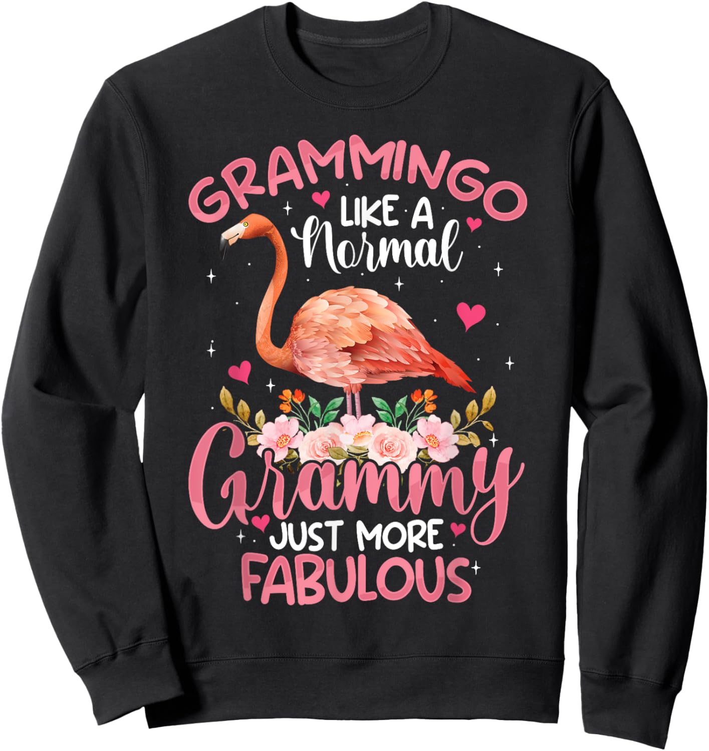 Grammingo like a normal Grammy Funny Flamingo Lover Grandma Sweatshirt - Sweatshirt | Black