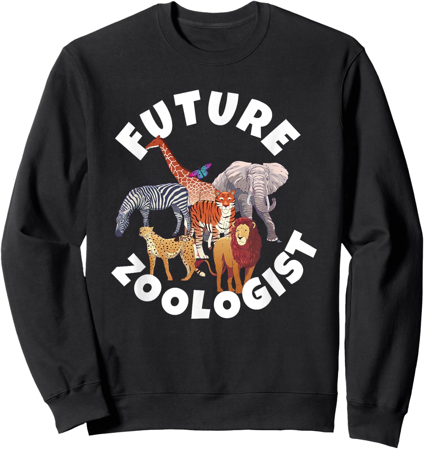 Future Zoologist Funny Birthday Animal Sweatshirt - Sweatshirt | Black