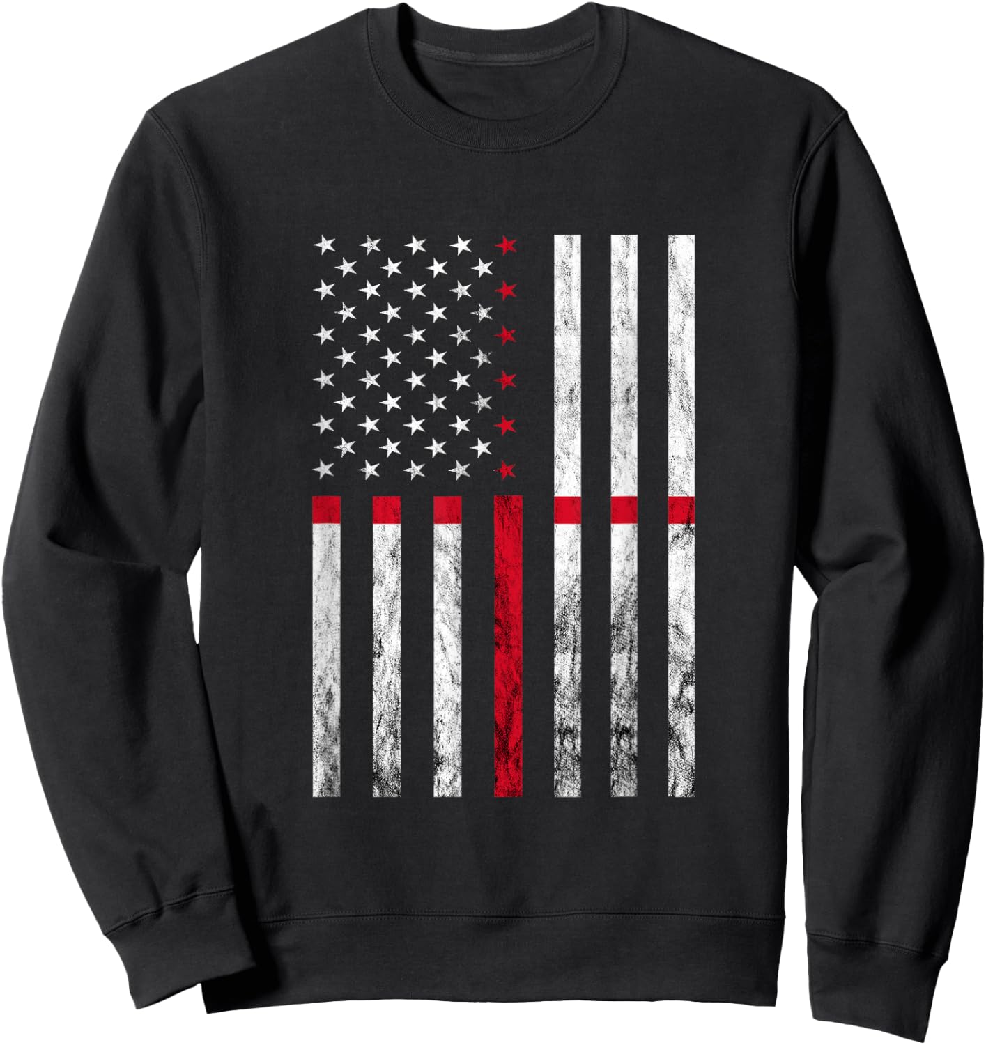 Vintage USA America English Flag St George's Cross England Sweatshirt - Sweatshirt | Black