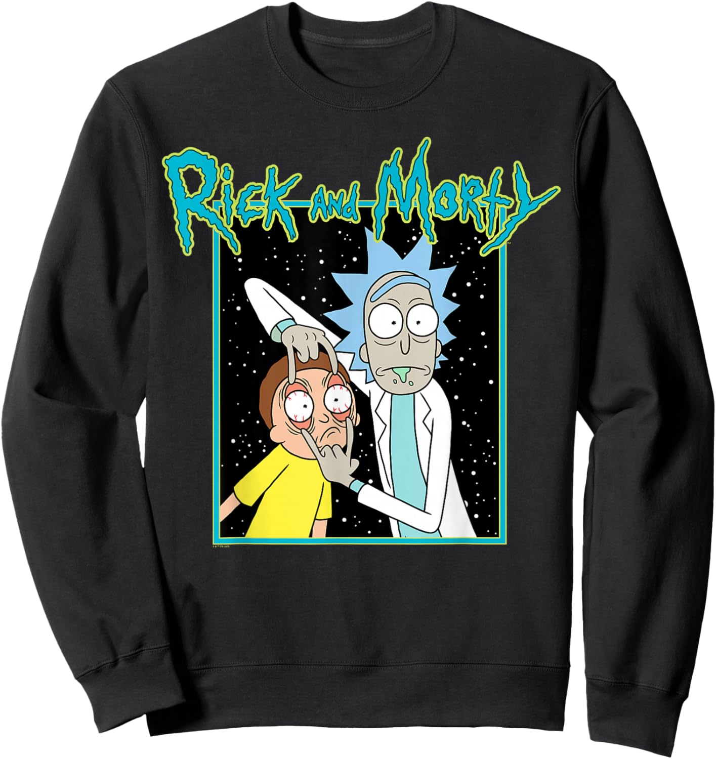 Rick and Morty Space Look Morty Adult Cartoon Fashion Sweatshirt - Sweatshirt | Black