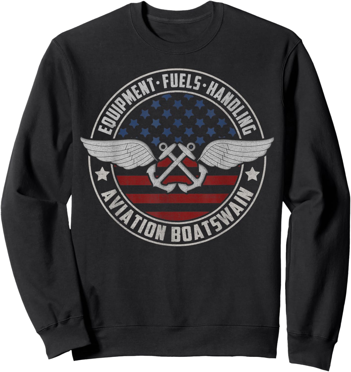 Boatswain Aviation US Military Sweatshirt - Sweatshirt | Black