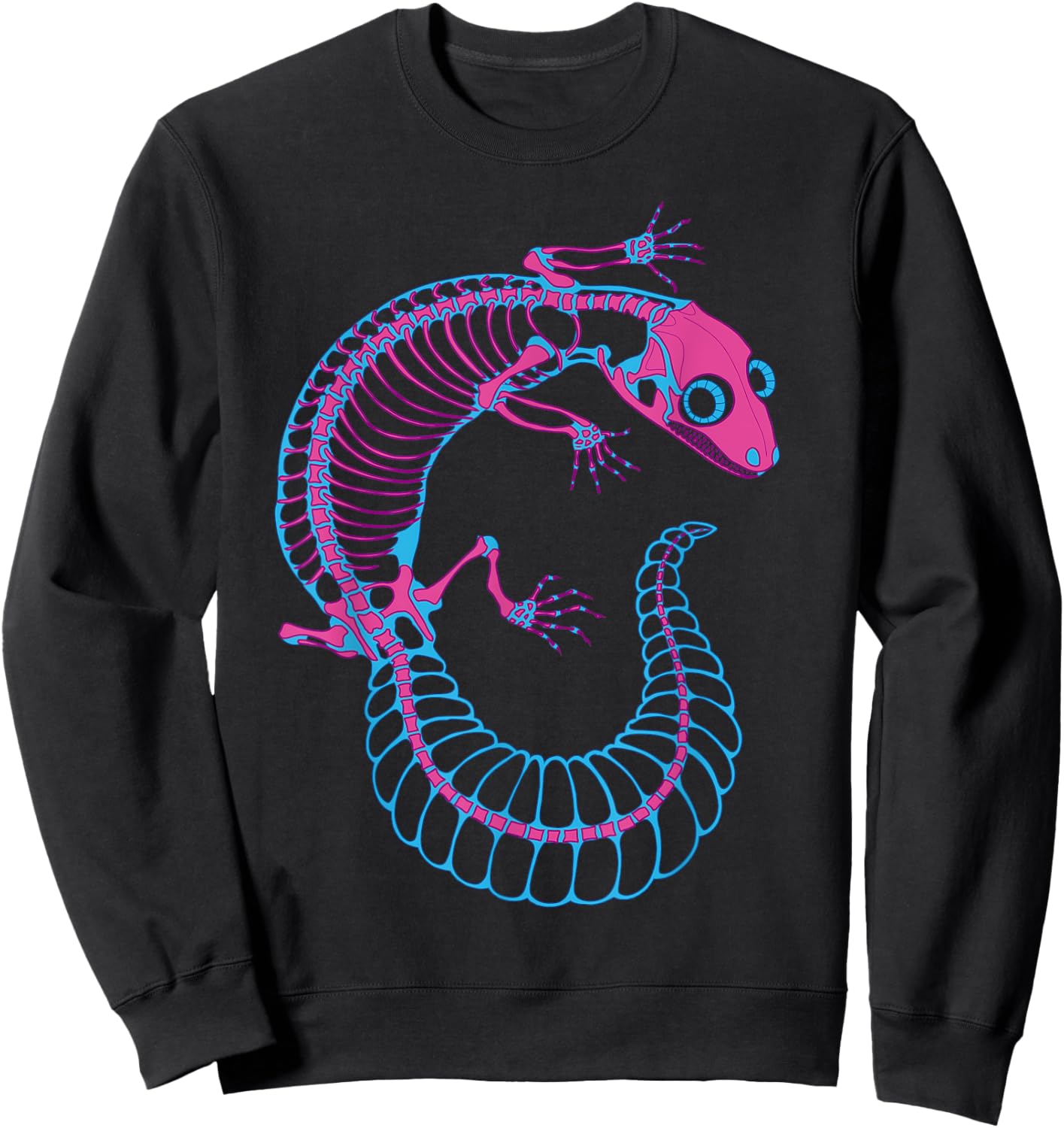 Diaphonized Gecko Skeleton Sweatshirt - Sweatshirt | Black
