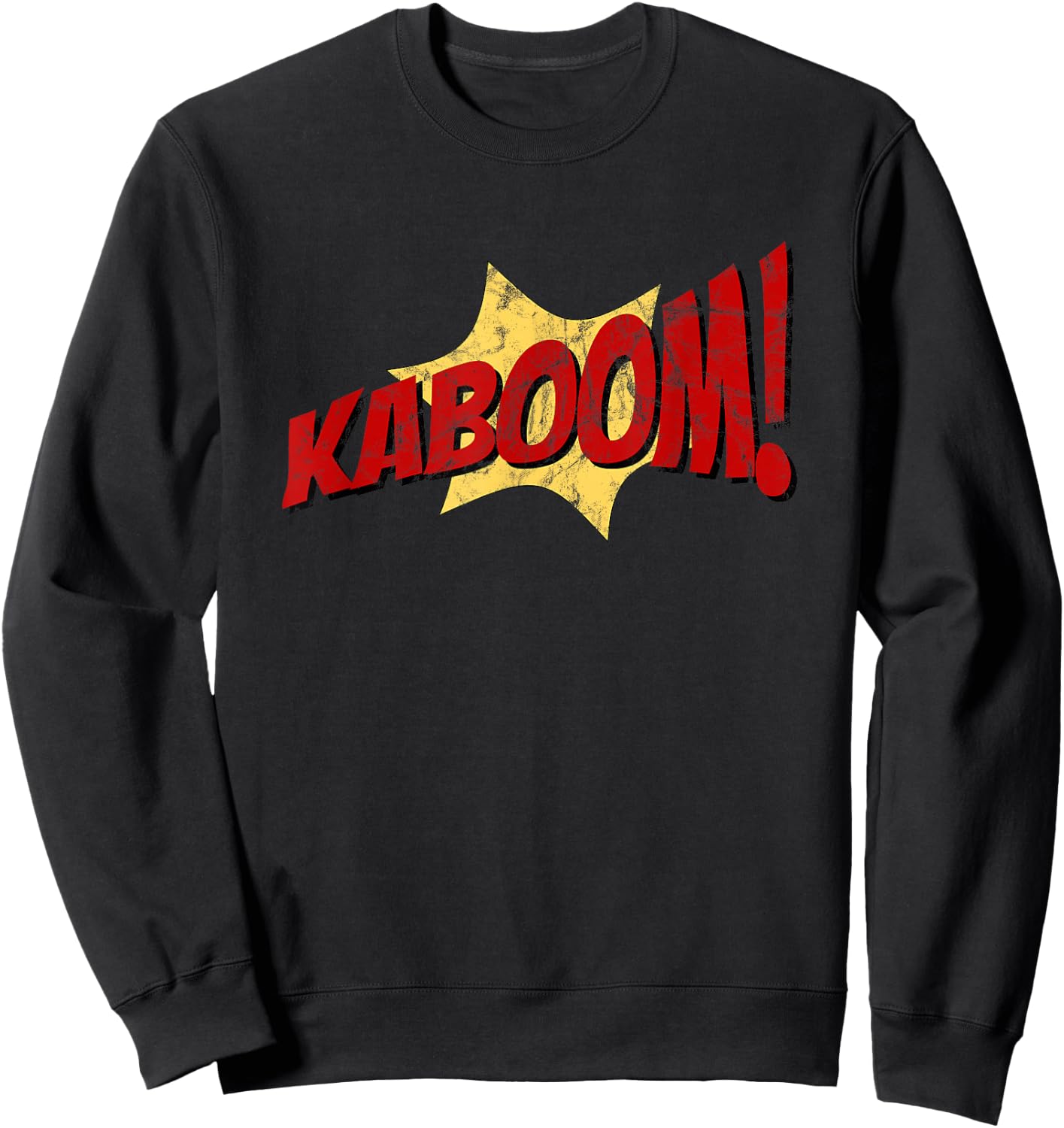Kaboom! Funny Comic Sound Retro Pop Art Sweatshirt - Sweatshirt | Black