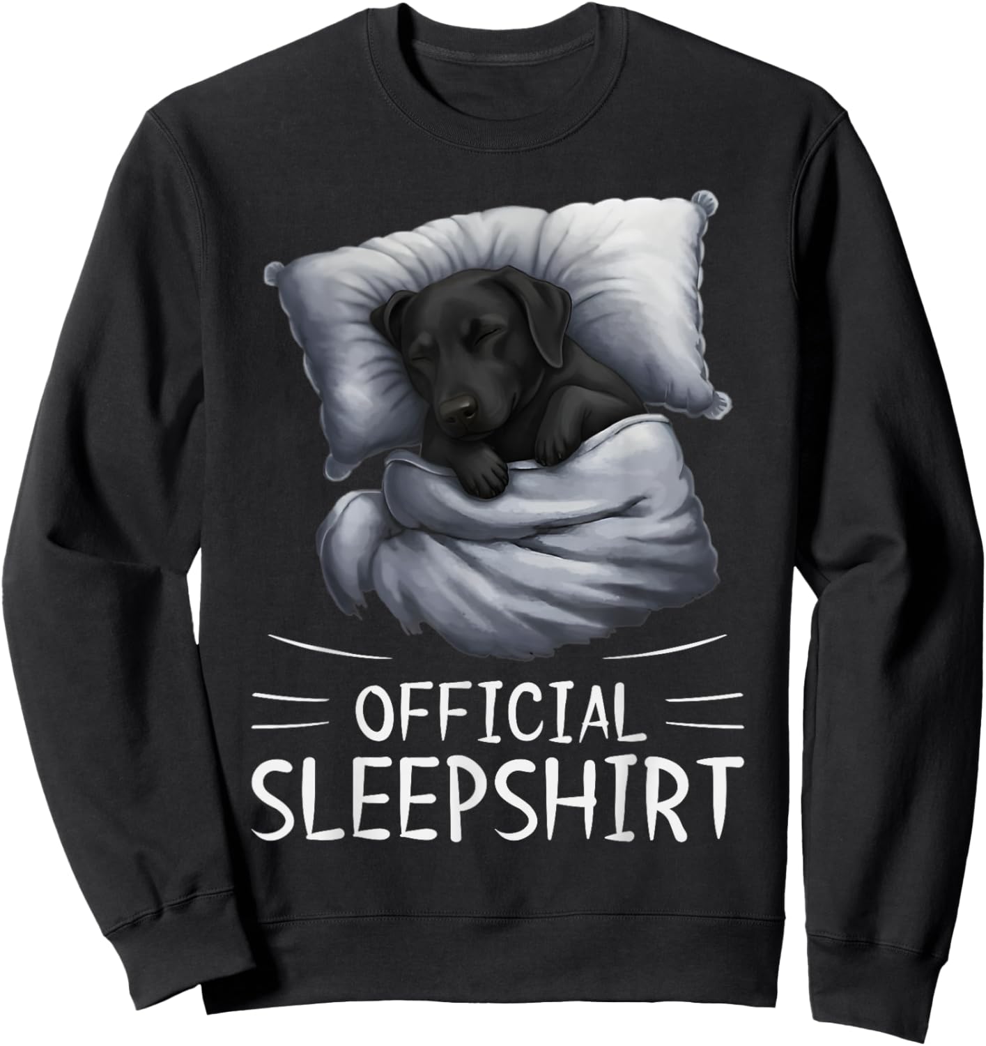 Labrador Retriever Official Sleepshirt Pajamas Nightgown Sweatshirt - Sweatshirt | Black