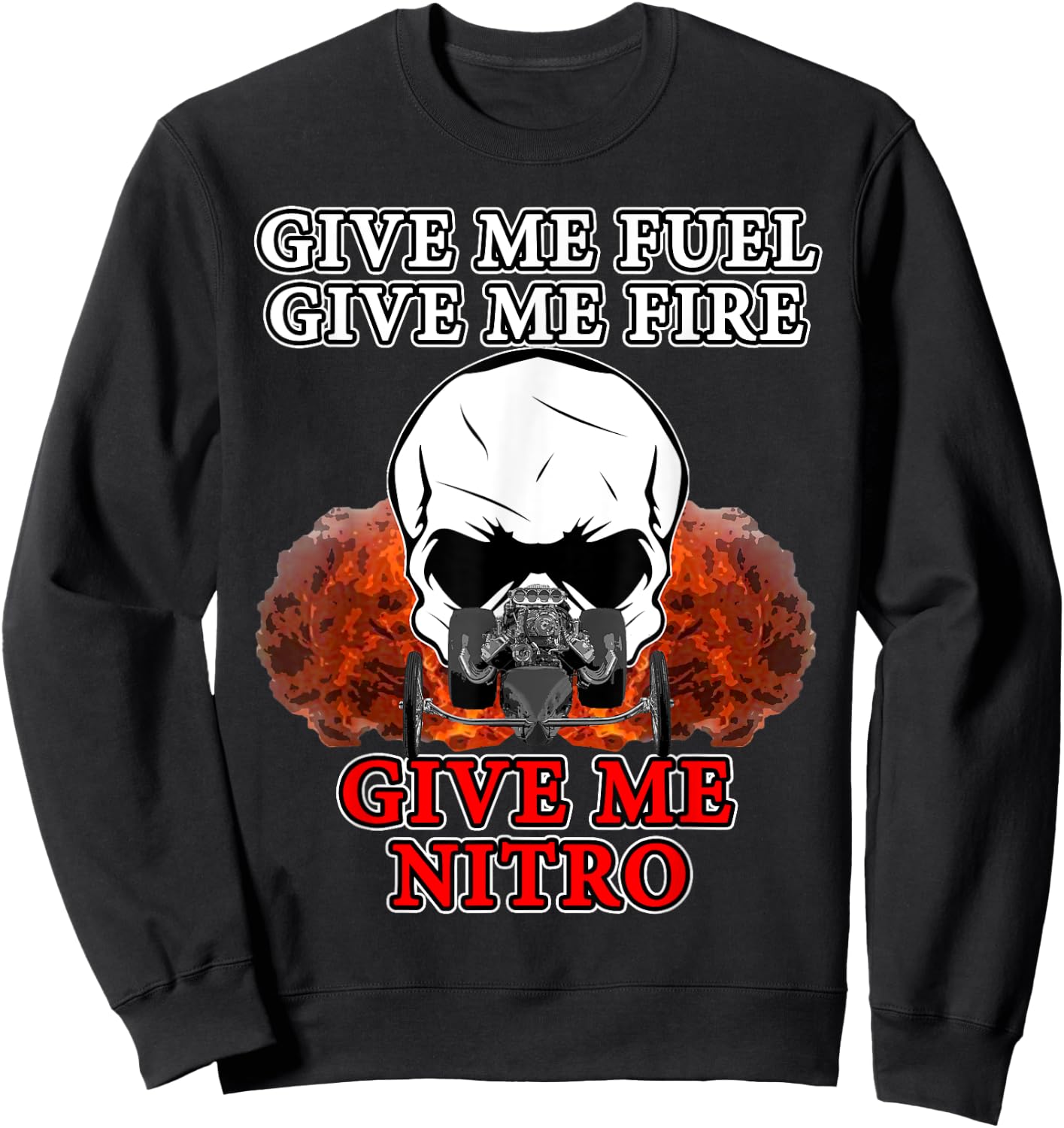 Nitro Drag Racing Top Fuel Dragsters Sweatshirt - Sweatshirt | Black