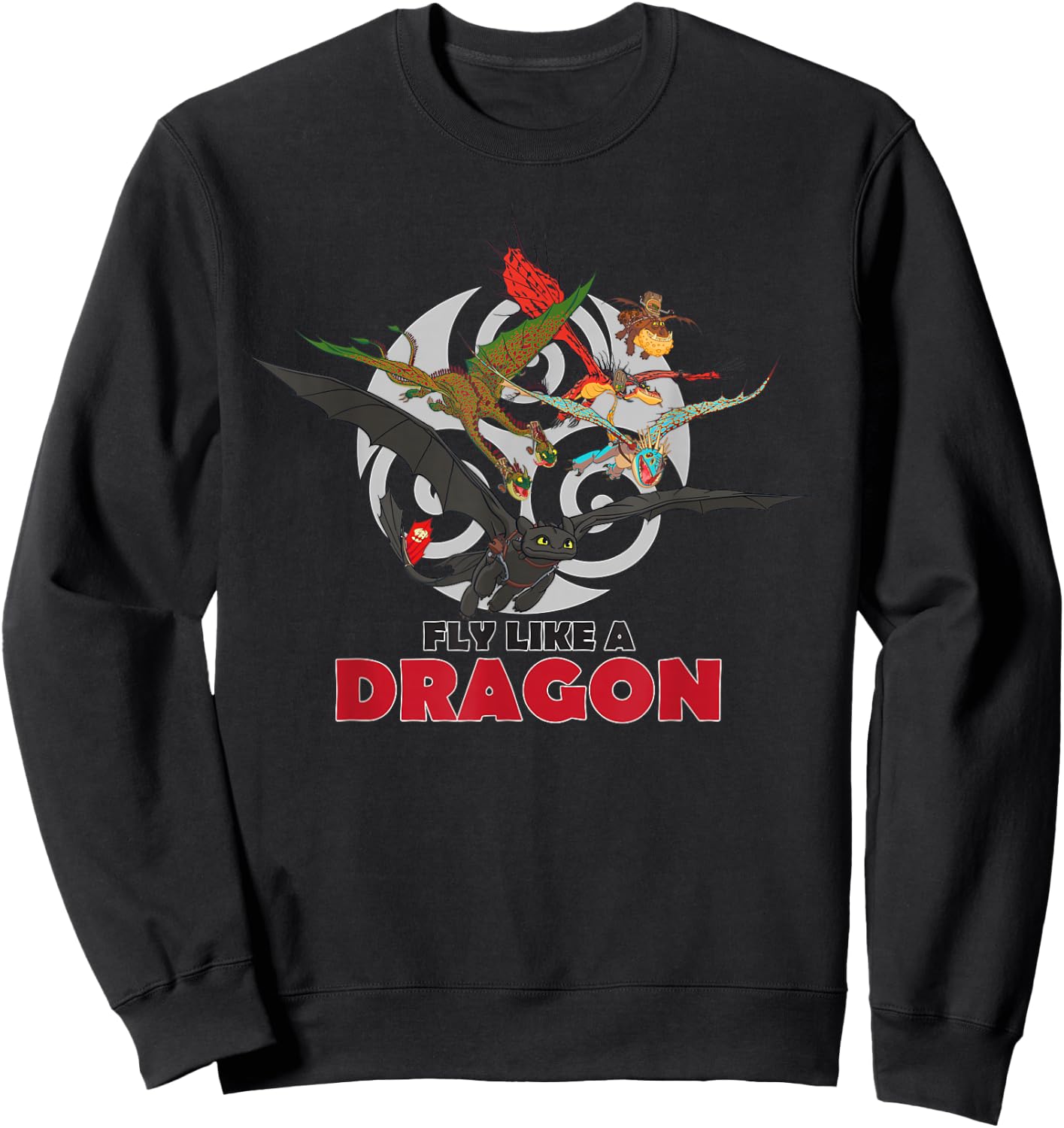 How to Train Your Dragon 3 Fly Like a Dragon Sweatshirt - Sweatshirt | Black