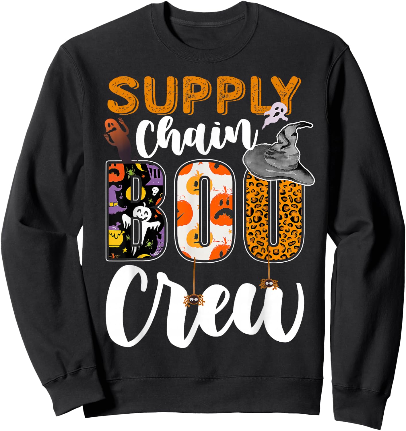 Supply Chain Boo Crew Halloween Matching Analyst Sweatshirt - Sweatshirt | Black
