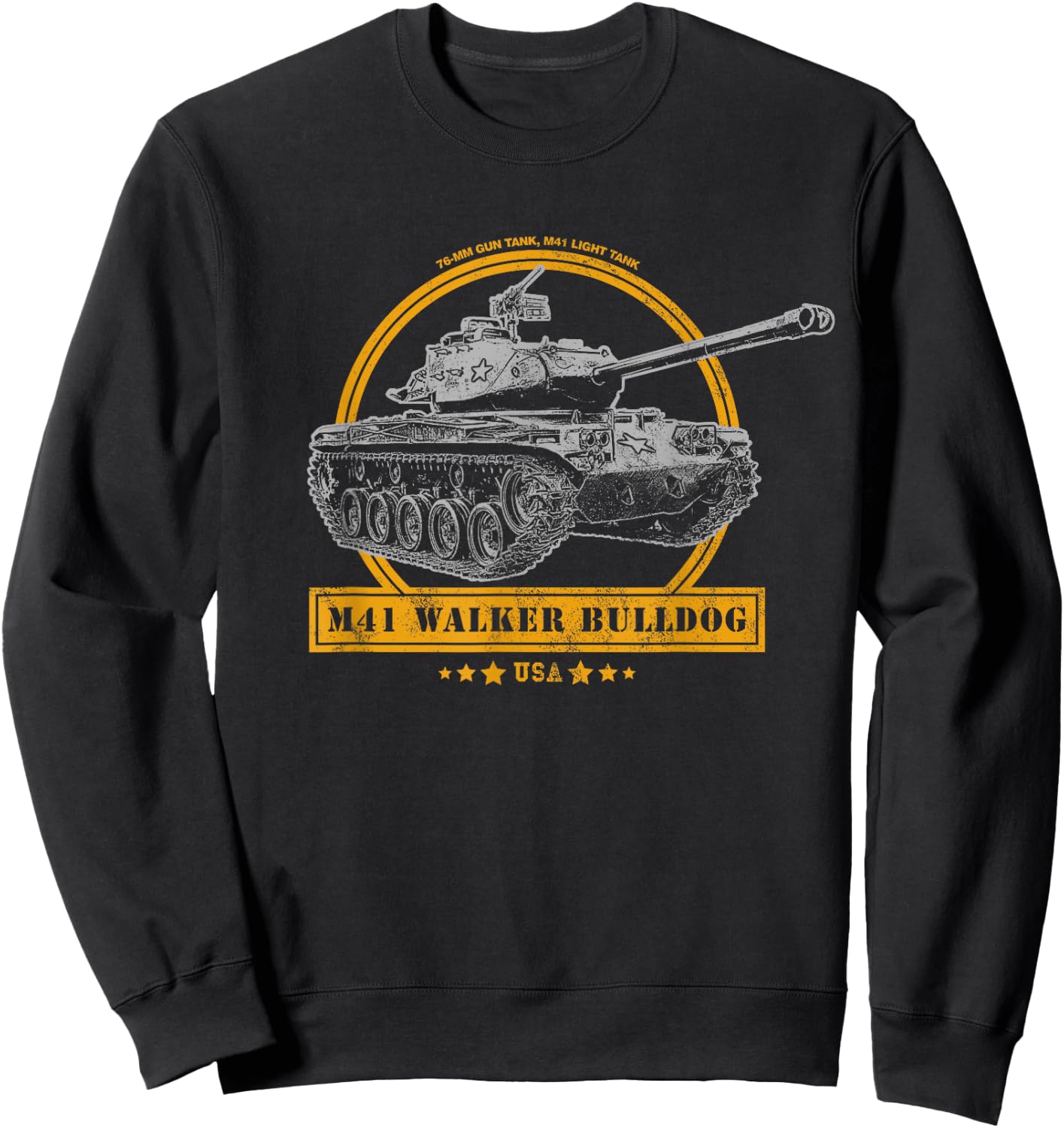 M41 Walker Bulldog Light Tank Men Women Sweatshirt - Sweatshirt | Black