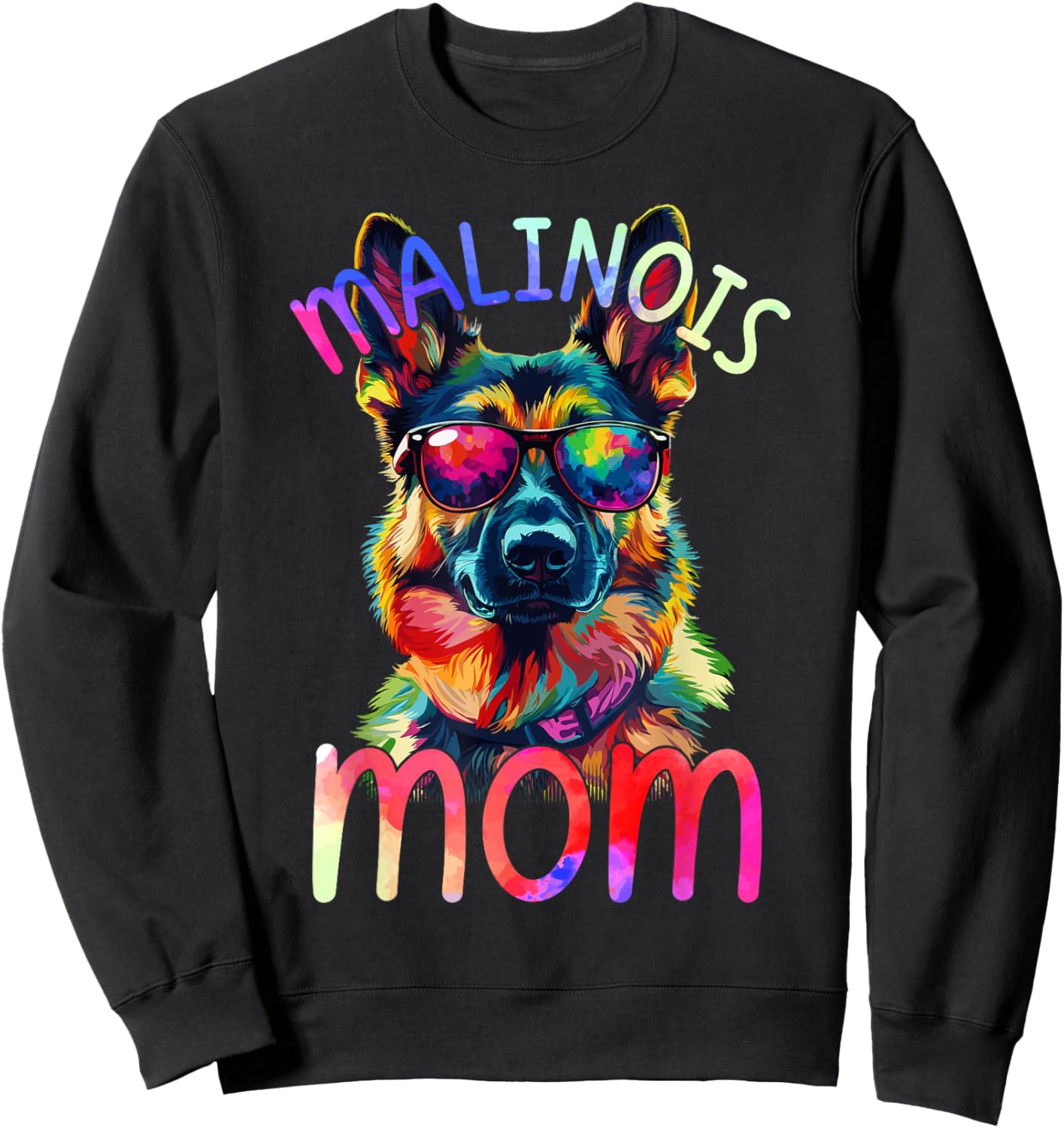 Belgique Malinois Lovers Pop Art Femmes Belgique Malinois Mom Sweatshirt - Sweatshirt | Black