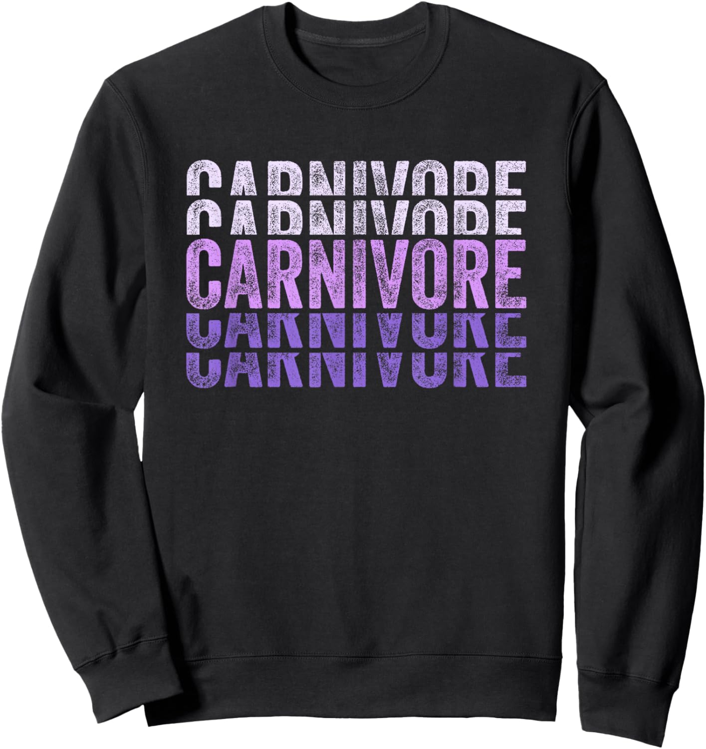 Vintage Carnivore Diet Purple Meat Eater Sweatshirt - Sweatshirt | Black