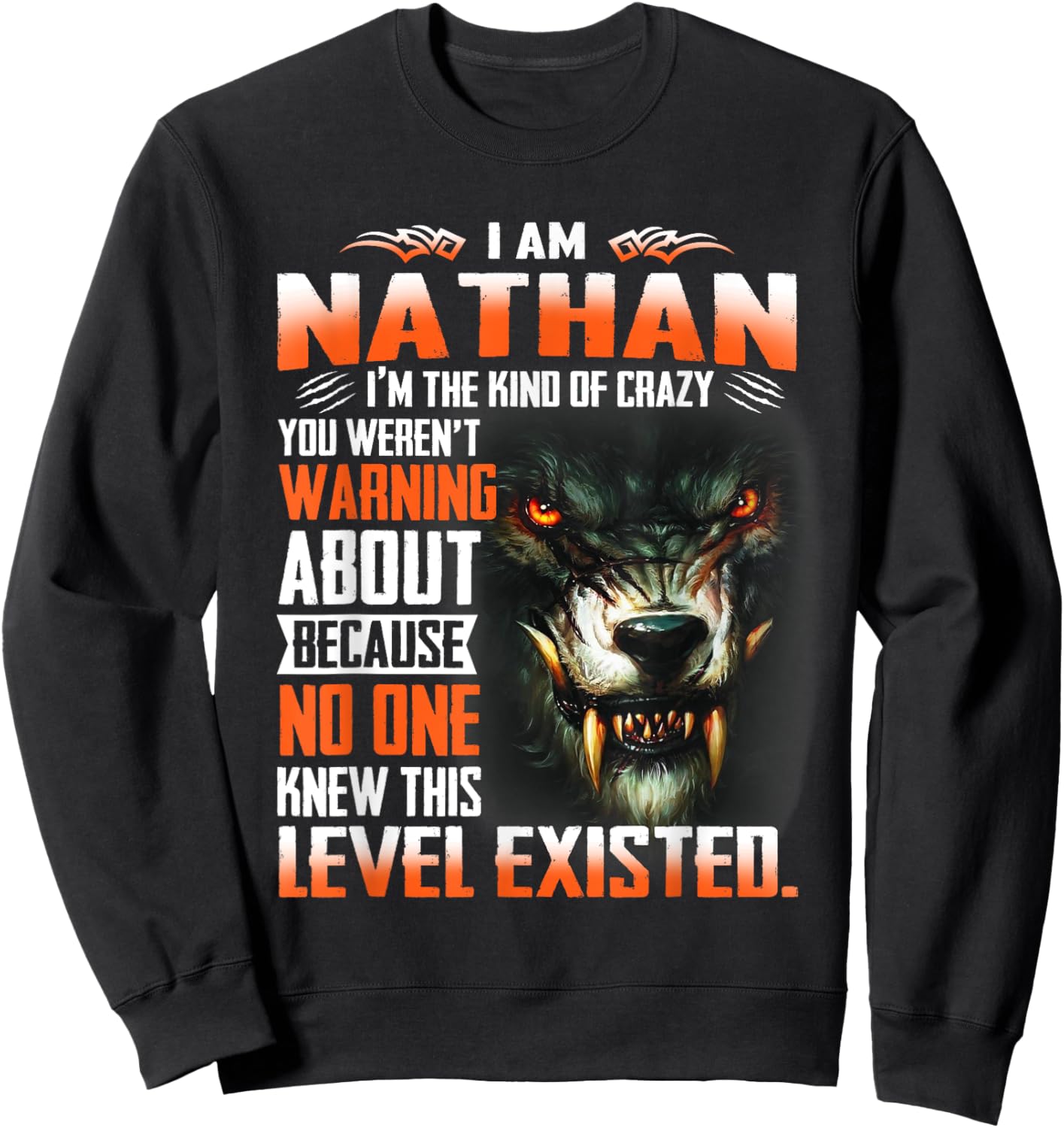 Funny Nathan Shirt - Nathan First Name Sweatshirt - Sweatshirt | Black