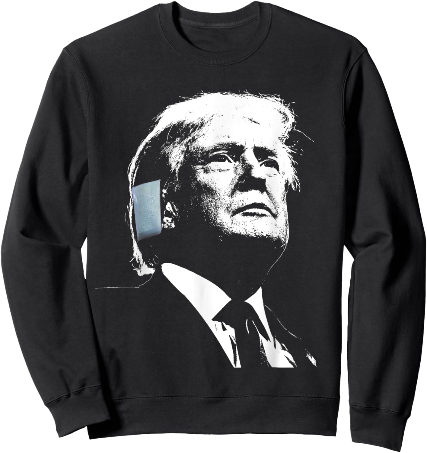 Donald Trump 2024 Ear Bandage Shot at Election Rally America Sweatshirt - Sweatshirt | Black