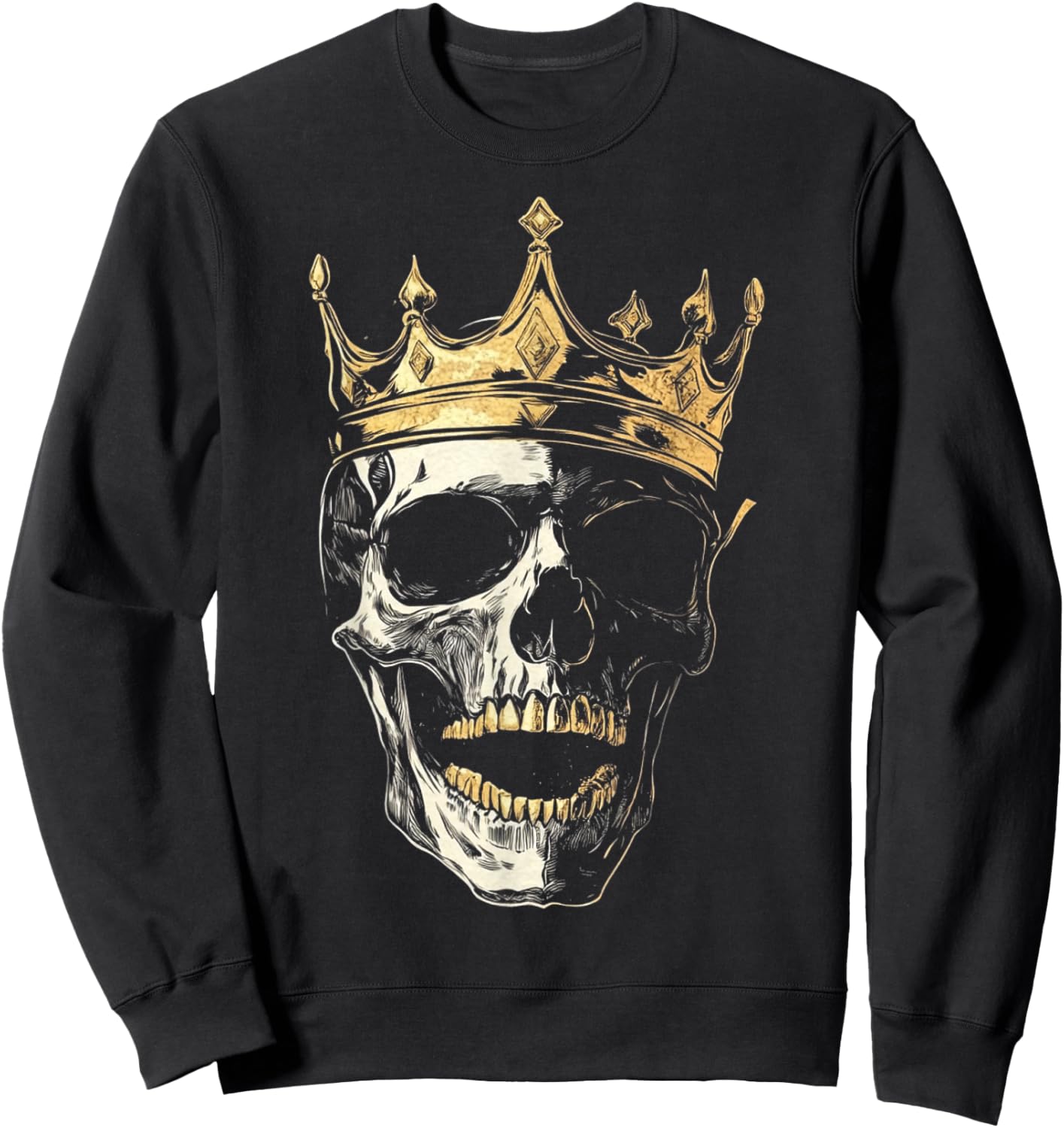 Design With A Skeleton Head On It King Sweatshirt - Sweatshirt | Black