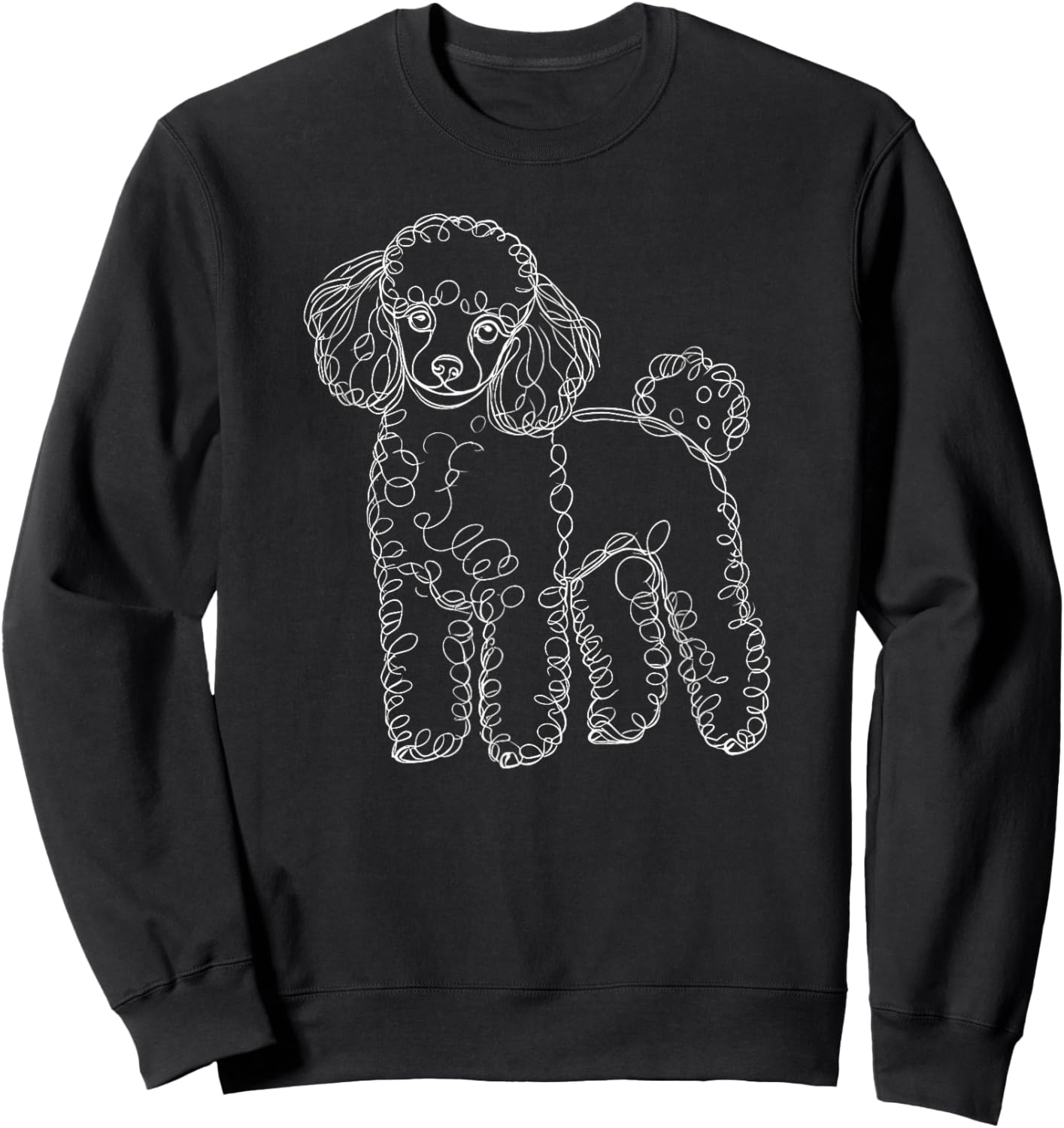Line Art Toy Poodle Dog Toy Poodles Sweatshirt - Sweatshirt | Black