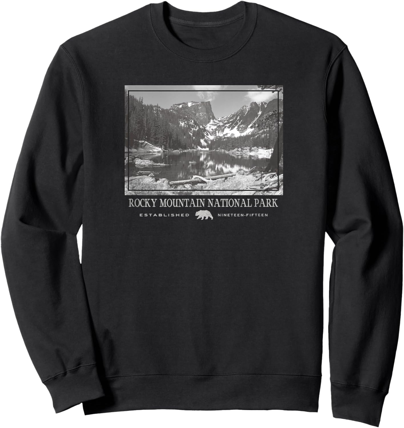 Rocky Mountain National Park Graphic Sweatshirt - Sweatshirt | Black