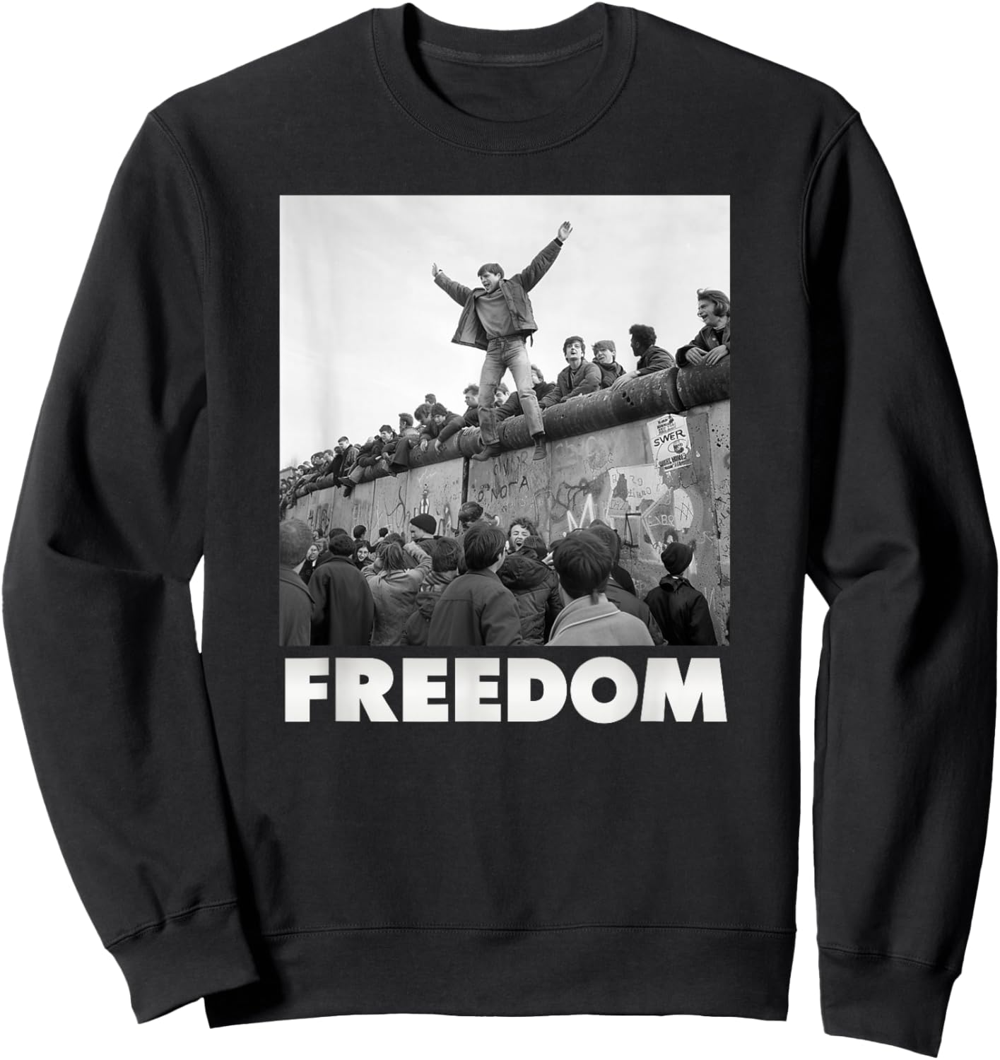 Fall of the Berlin Wall, Berlin, Freedom Sweatshirt - Sweatshirt | Black