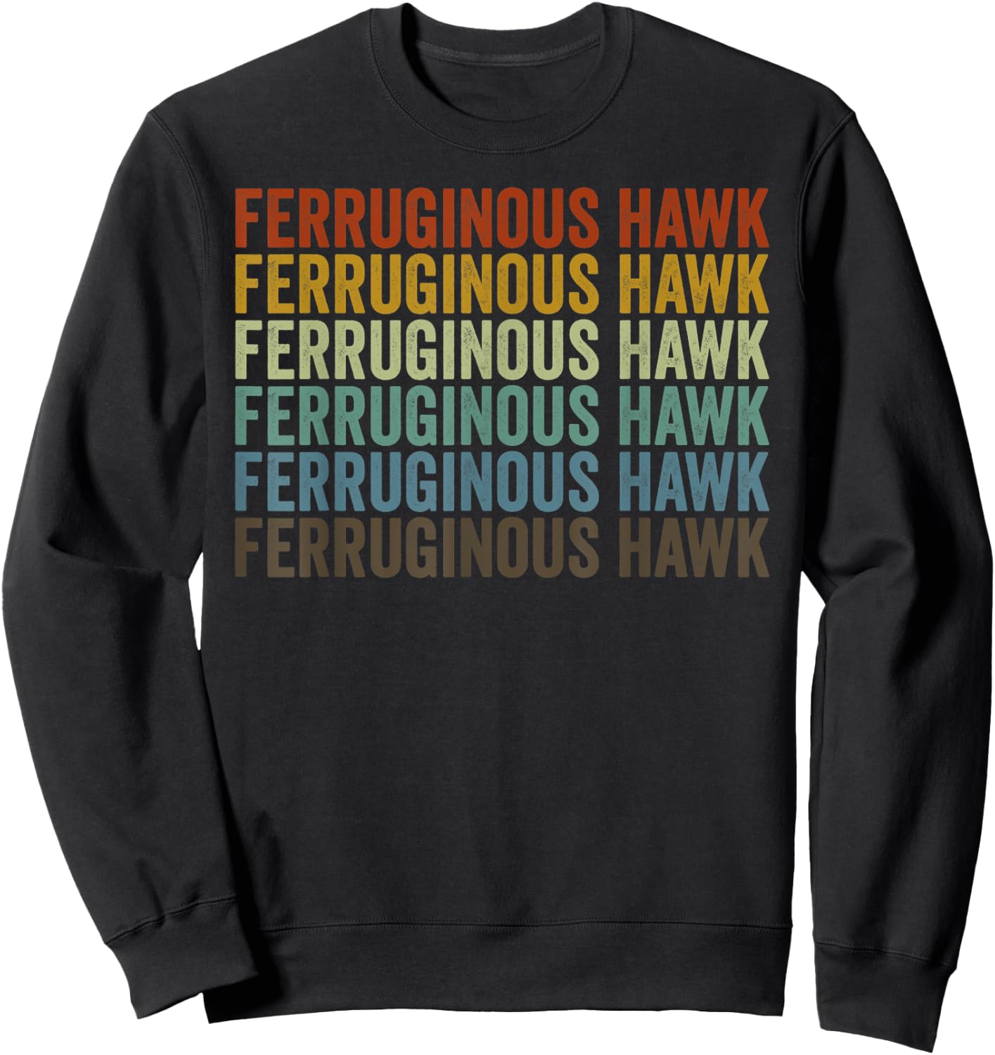 Ferruginous Hawk Retro Sweatshirt - Sweatshirt | Black