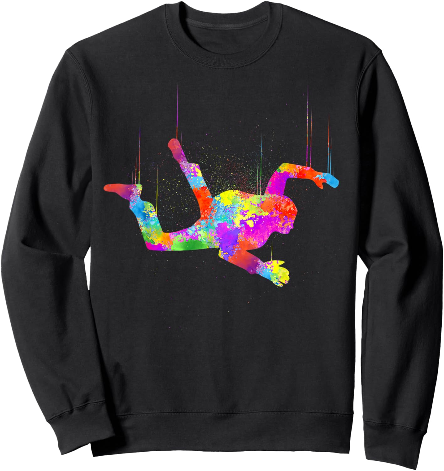 Cool Skydiving Art Women Indoor Skydive Sky Diving Sweatshirt - Sweatshirt | Black